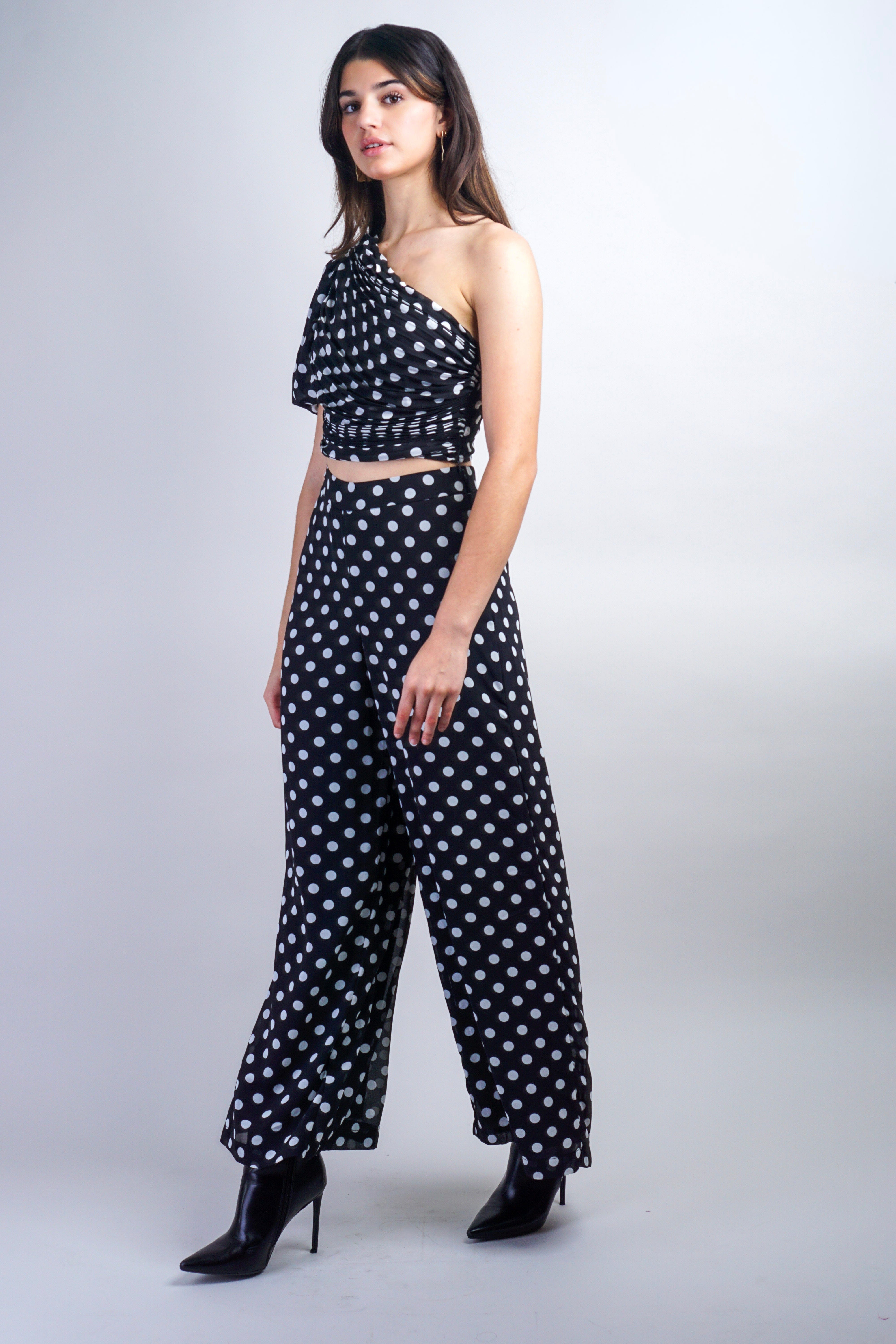 Private Label PANTS Black Polka Dot Pants