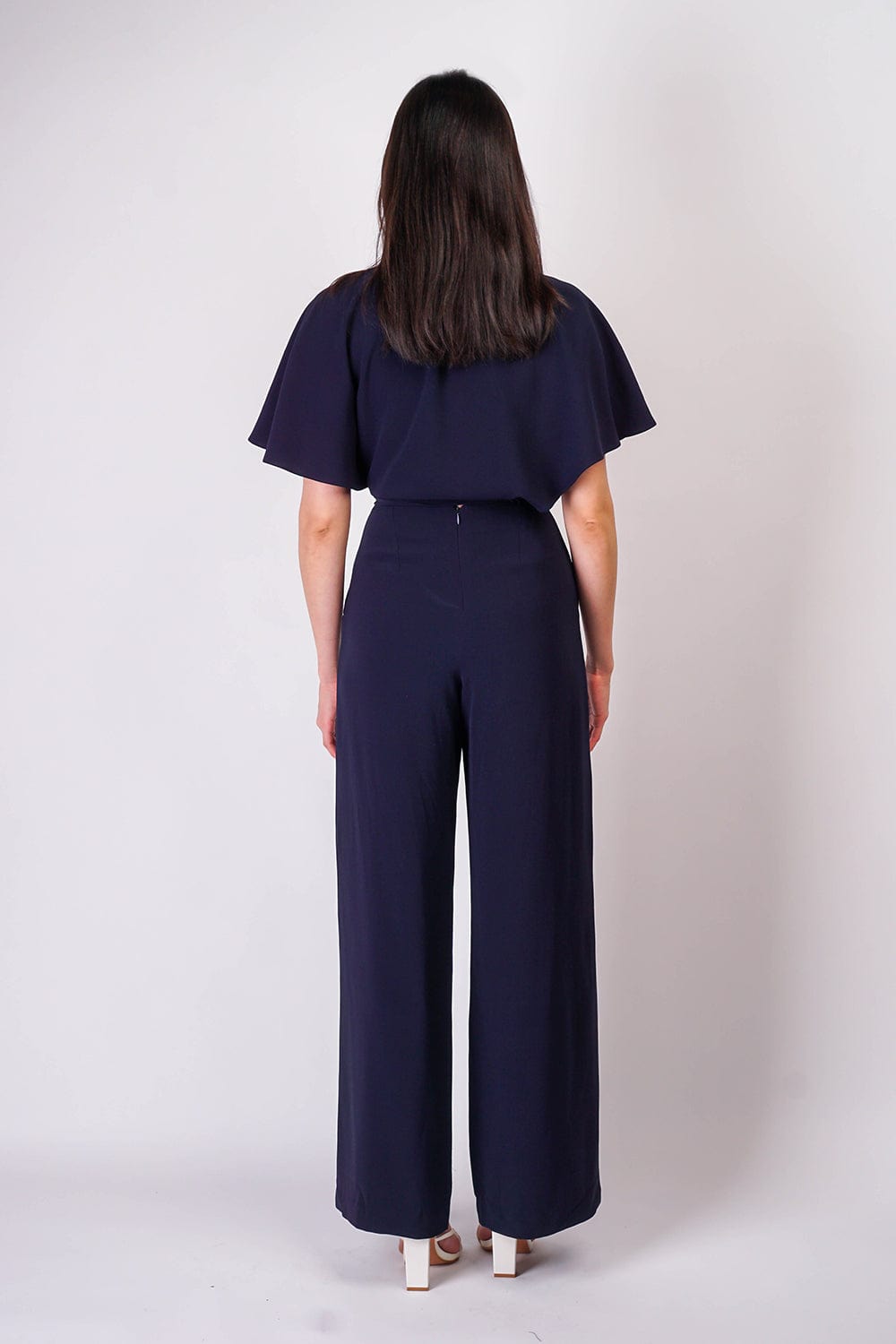 Chloe Dao PANTS Dark Navy Tie Straight Leg Cheryl Pants