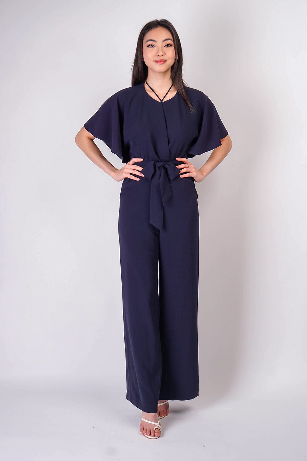 Chloe Dao PANTS Dark Navy Tie Wrapped Cheryl Pants