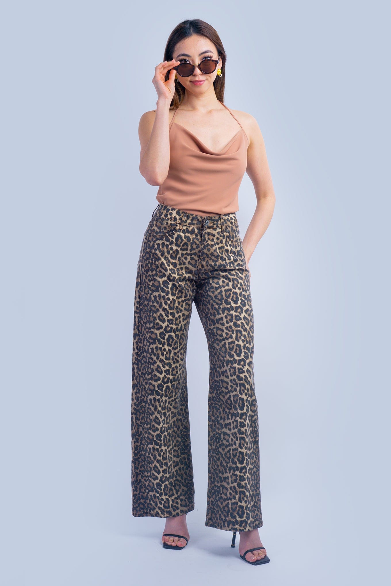 DCD PANTS Leopard Denim Straight Pant