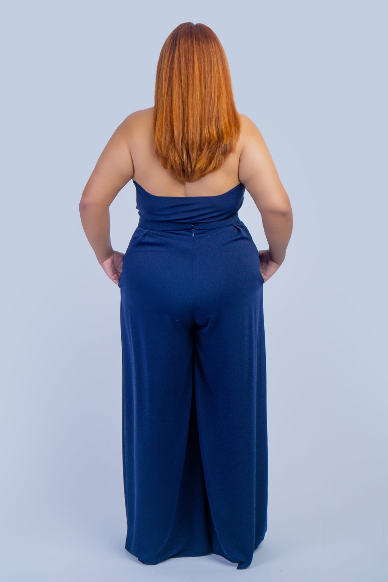 Chloe Dao PANTS Navy Pleated High Waist Relaxing Leslie Pants