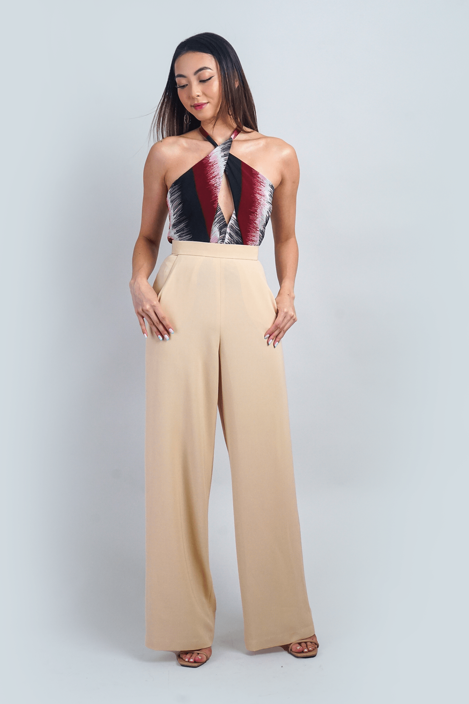 Chloe Dao PANTS Tan Straight Leg Cheryl Pants