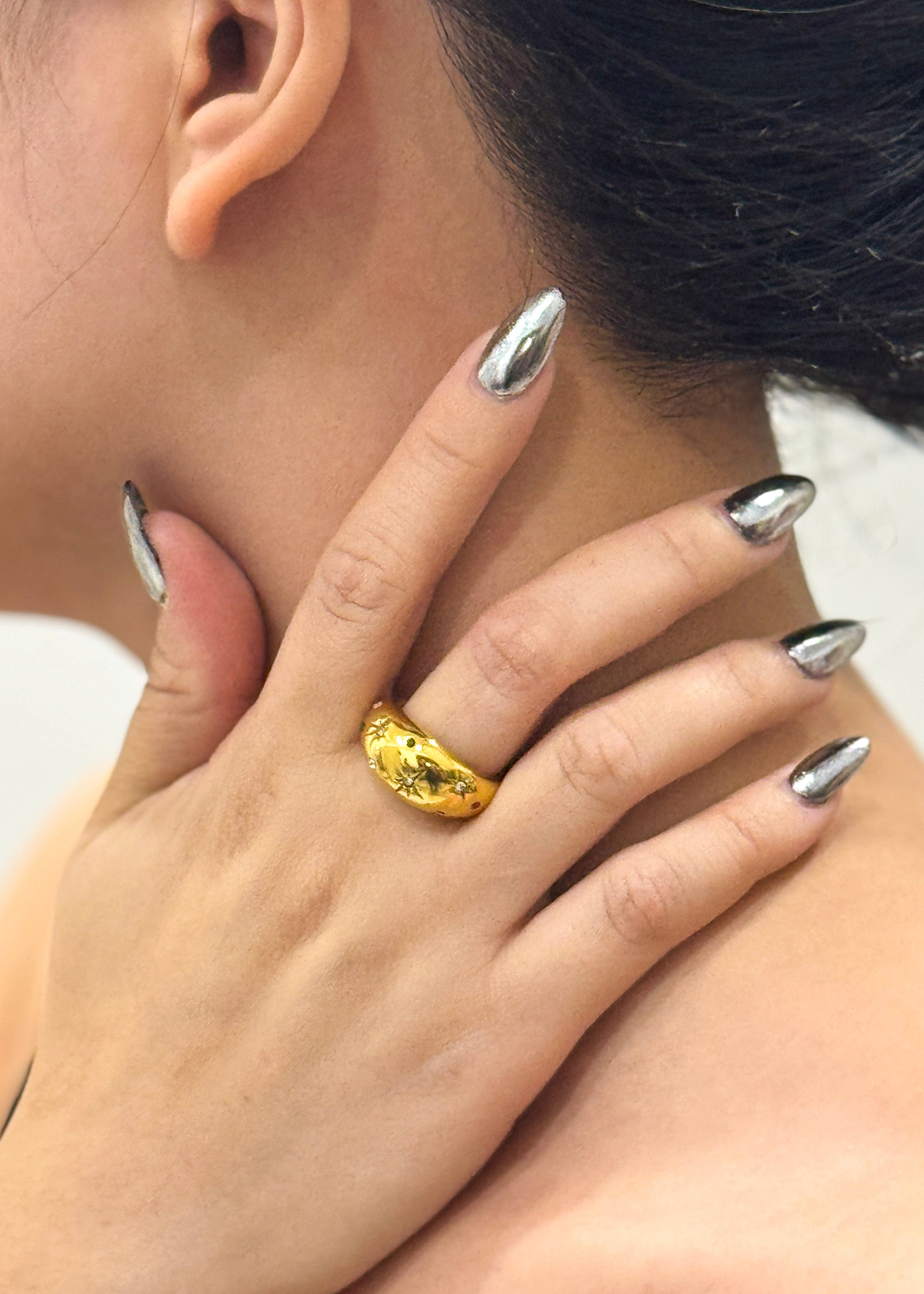 Private Label RINGS Gold Stars Ring