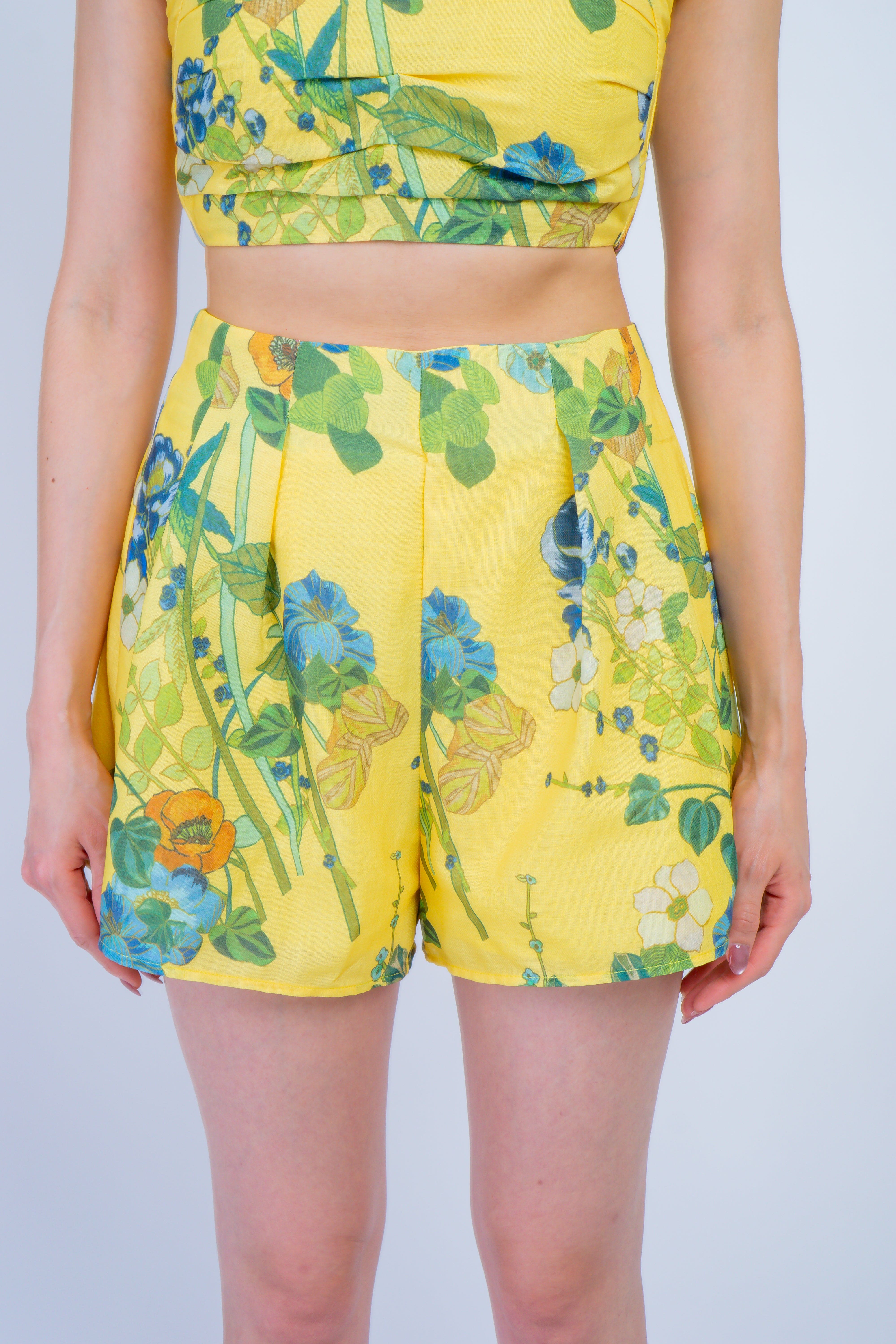 DCD SHORTS Yellow Spring Fling Short Set