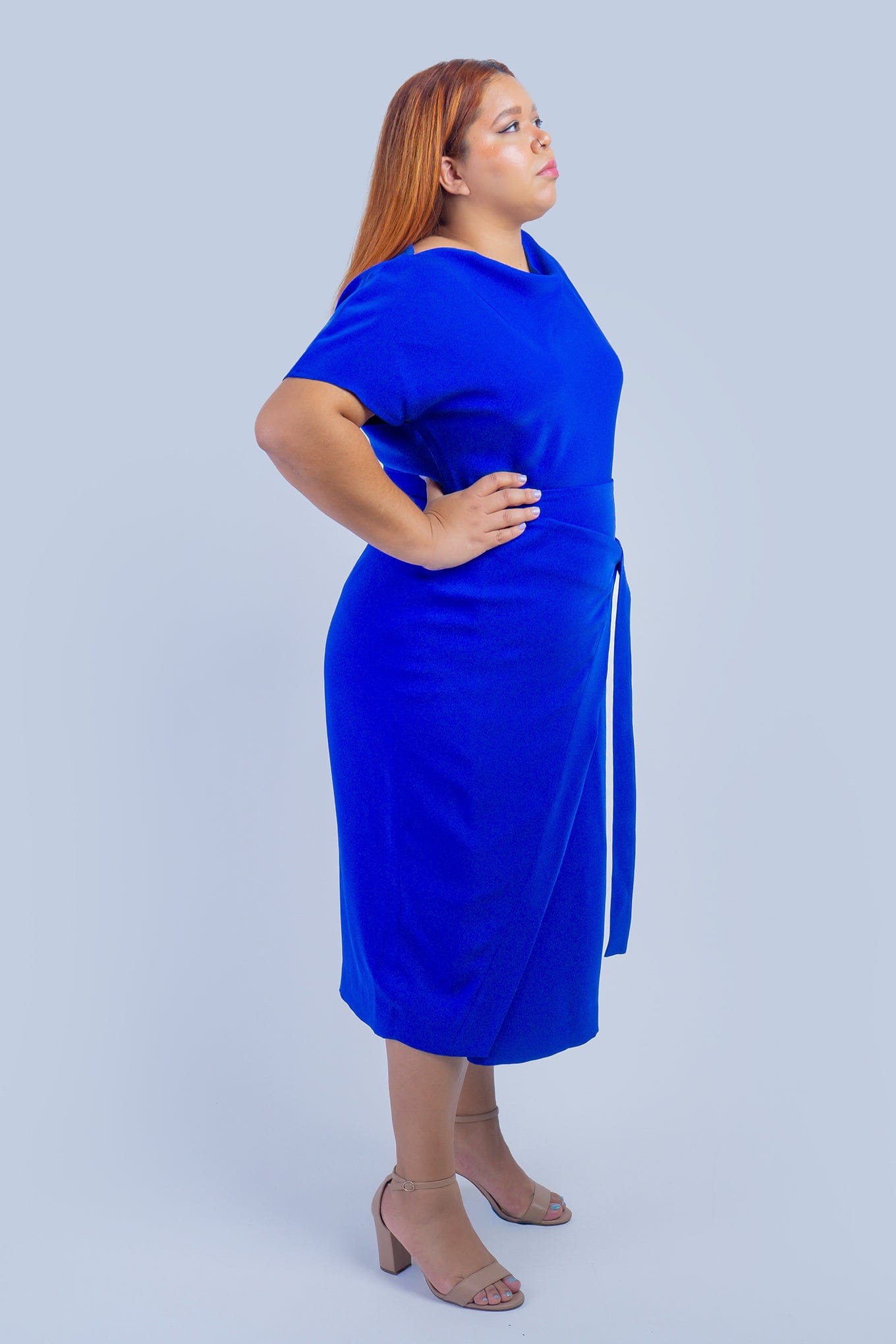 Chloe Dao SKIRTS Blue Misha Wrapped Midi Skirt