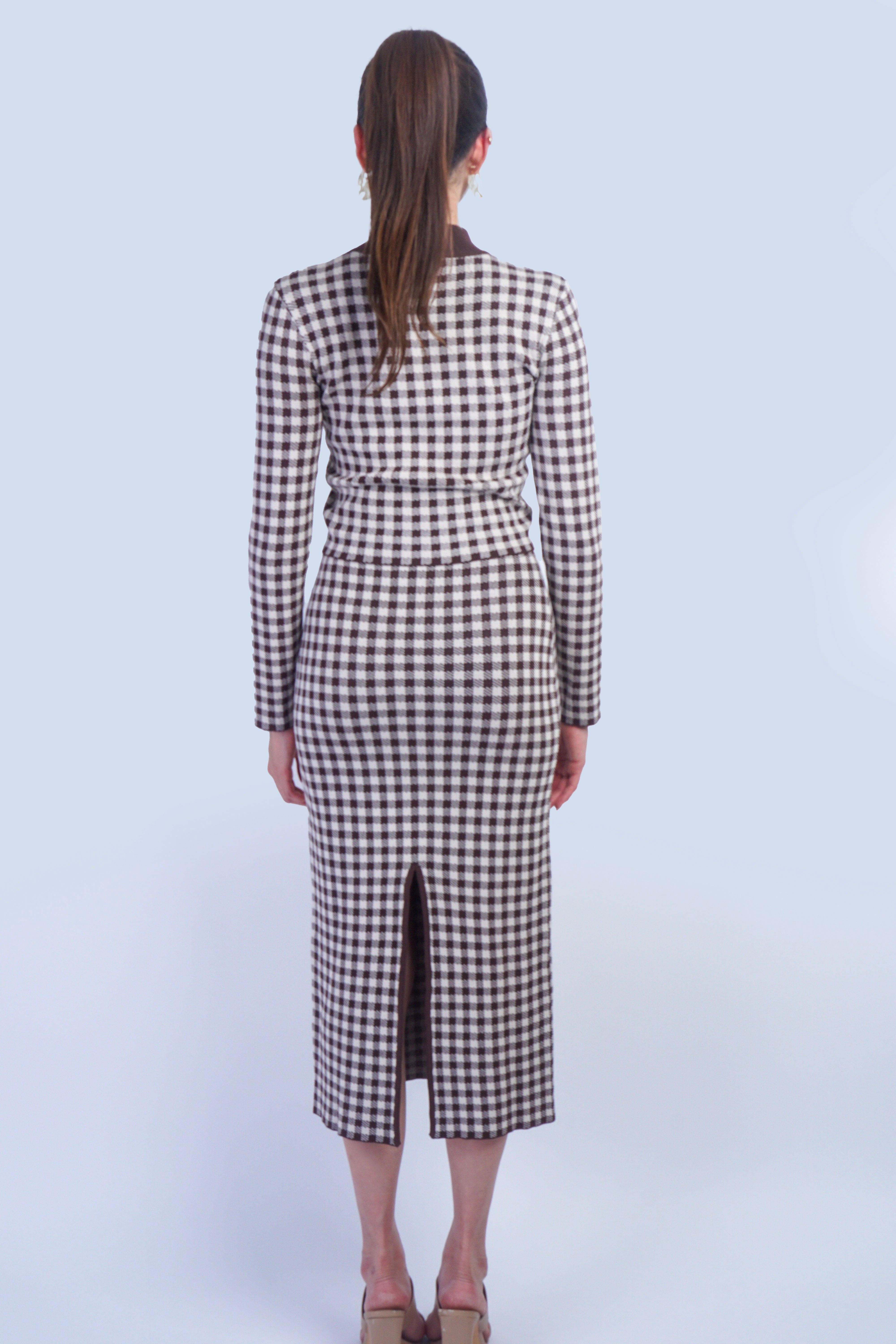 Private Label SKIRTS Brown Hound Jacquard Knit Skirt