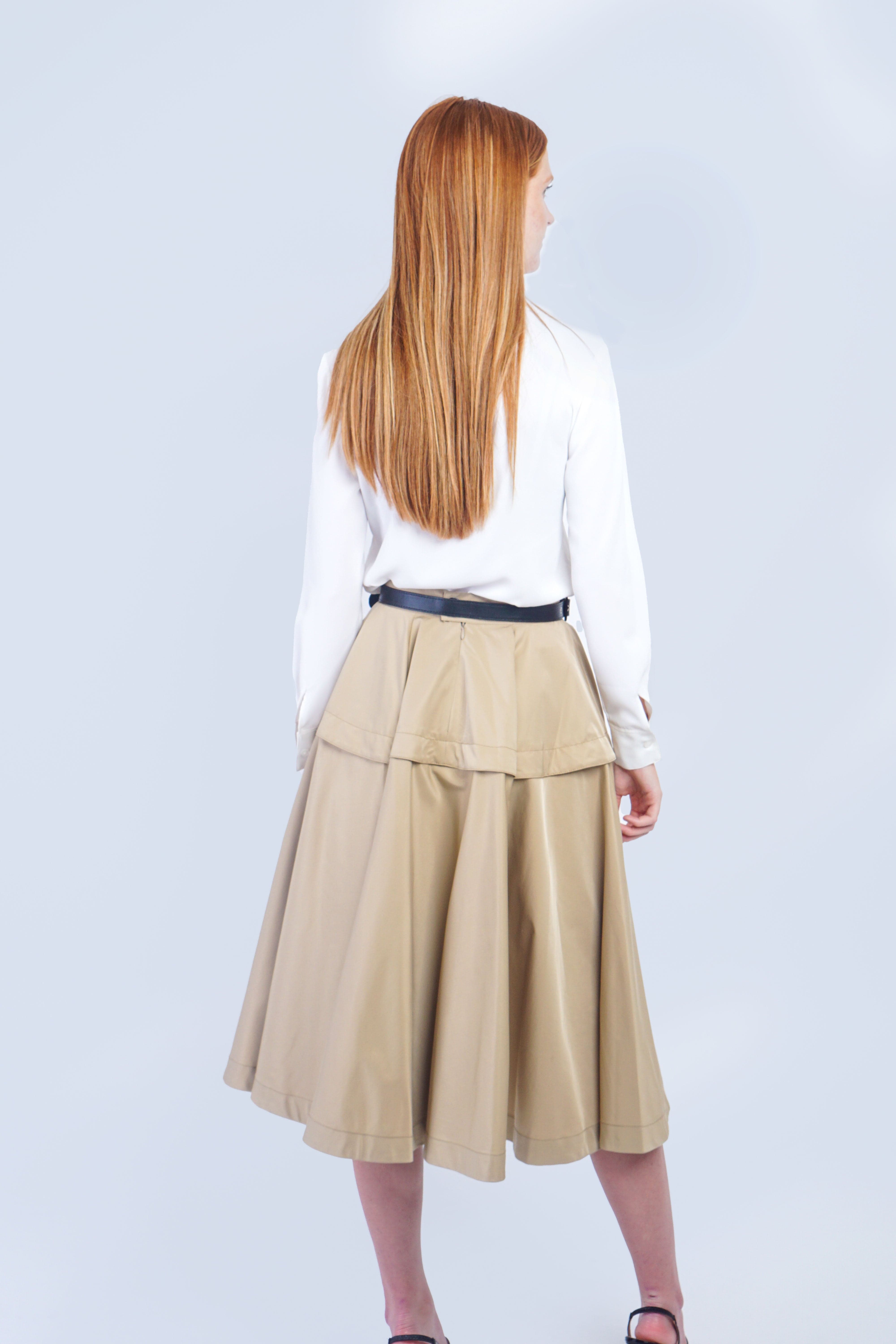 Private Label SKIRTS Tan Wide Yoke Skirt