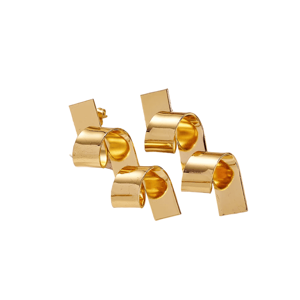 Private Label EARRINGS Spiral C-Shaped Earrings