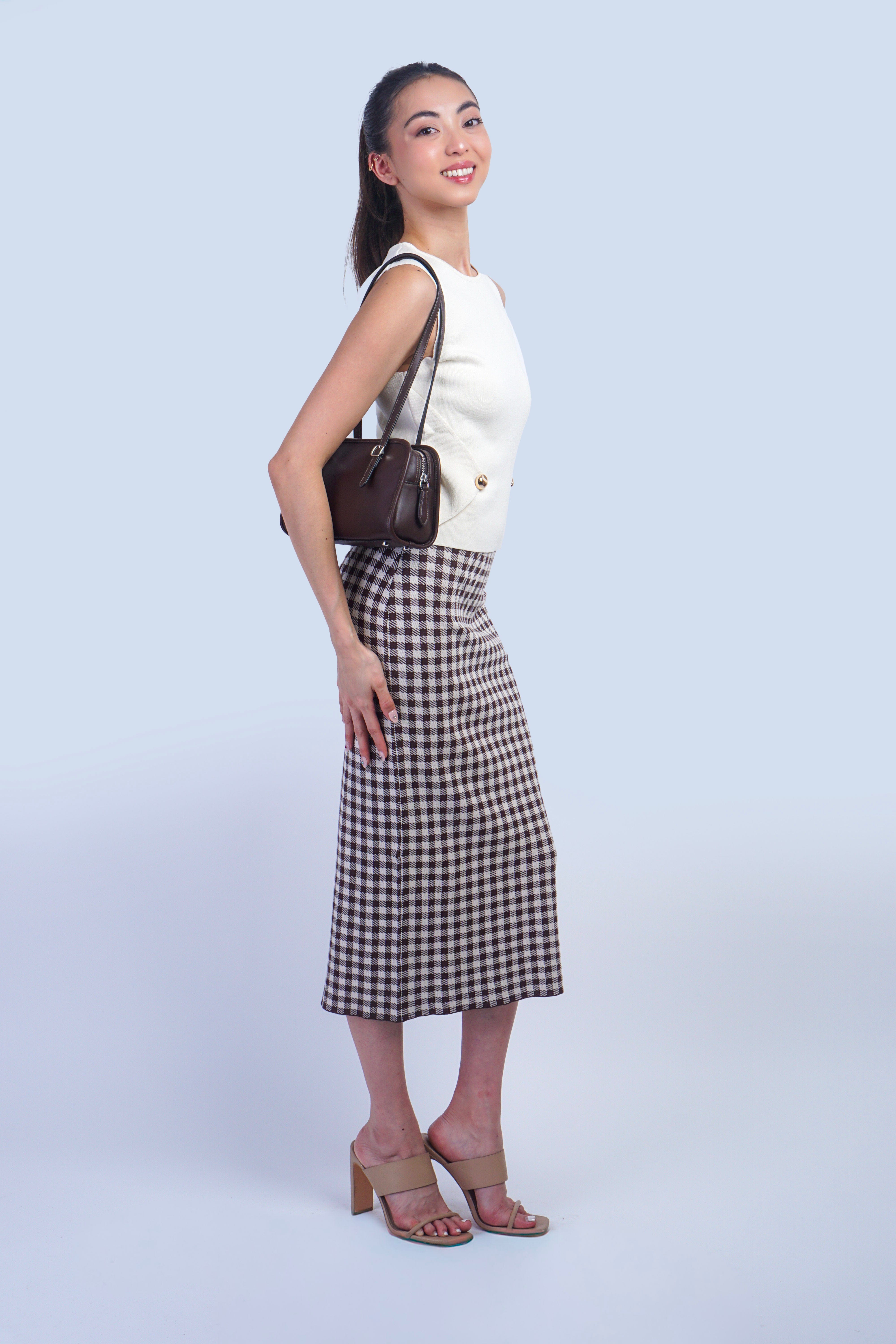 Private Label SWEATERS Cream Gold Button Knit Top