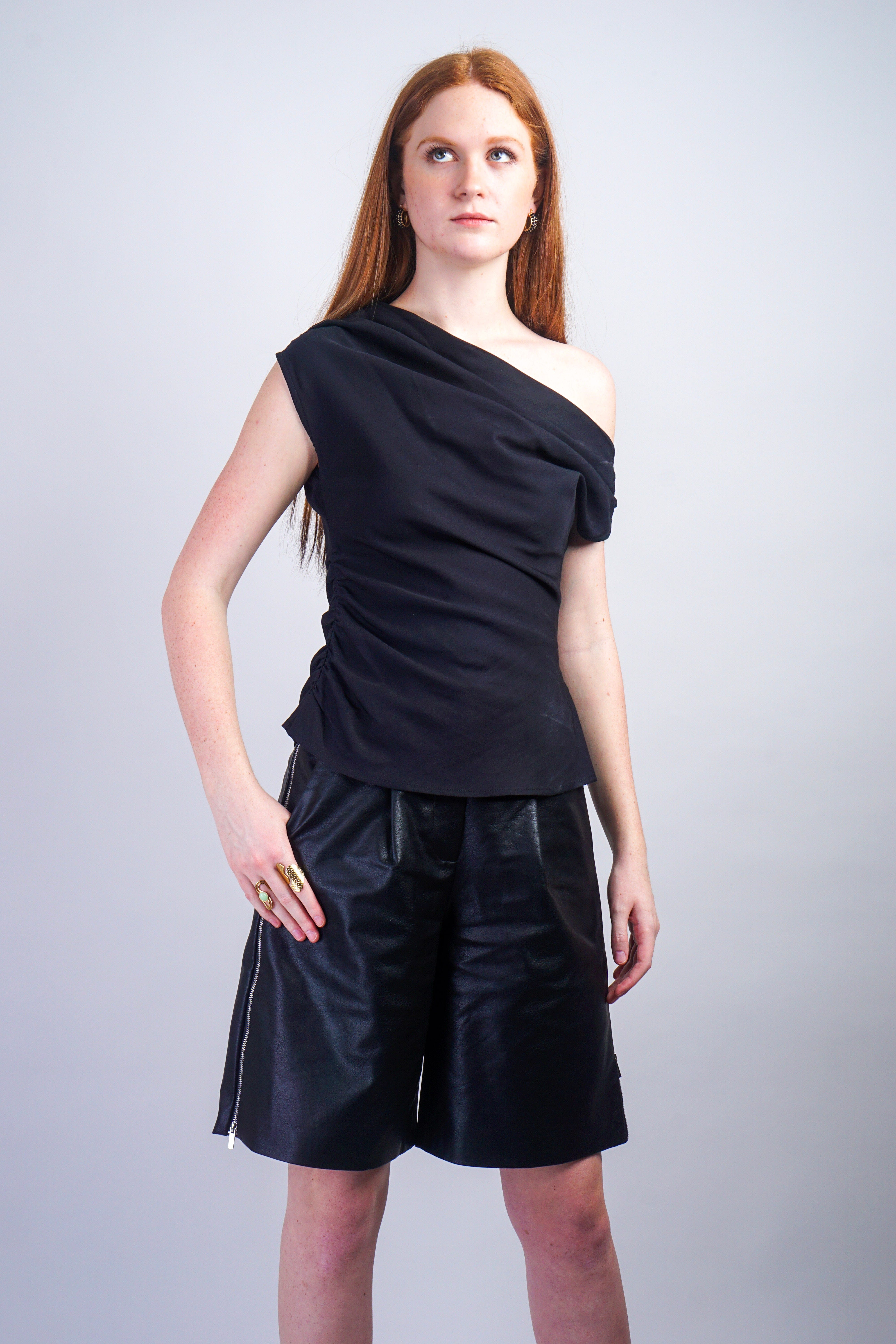 Private Label TOPS Black Off Shoulder Top