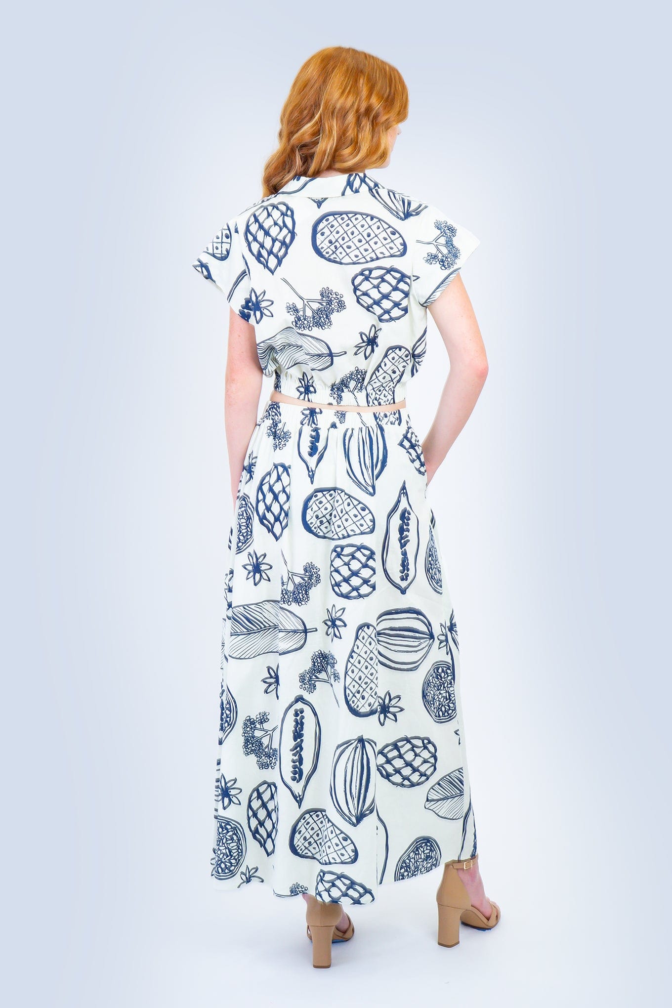 DCD TOPS Blue Papaya Crop Top