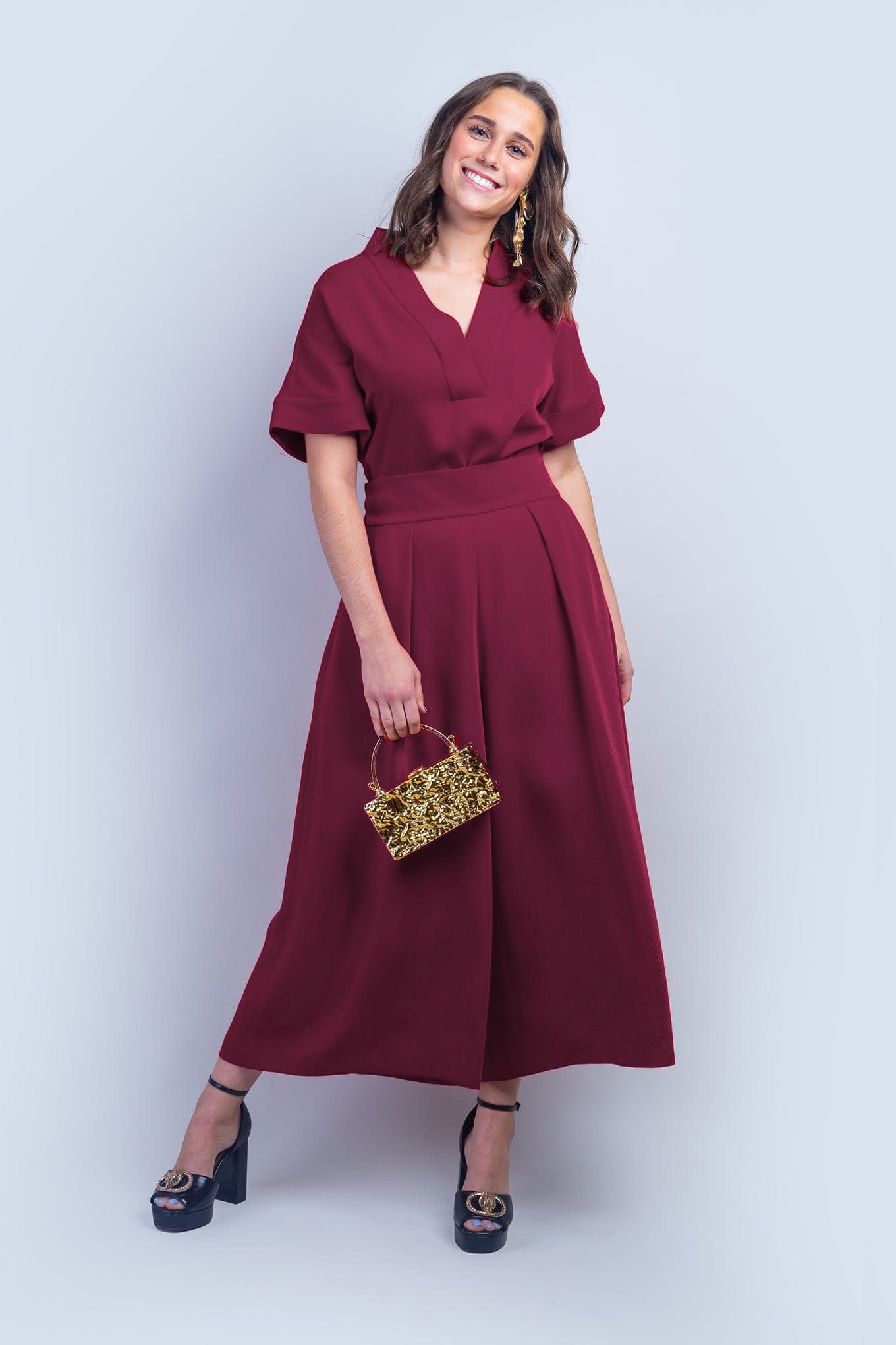 Chloe Dao design TOPS Burgundy Kimono Kiko Top