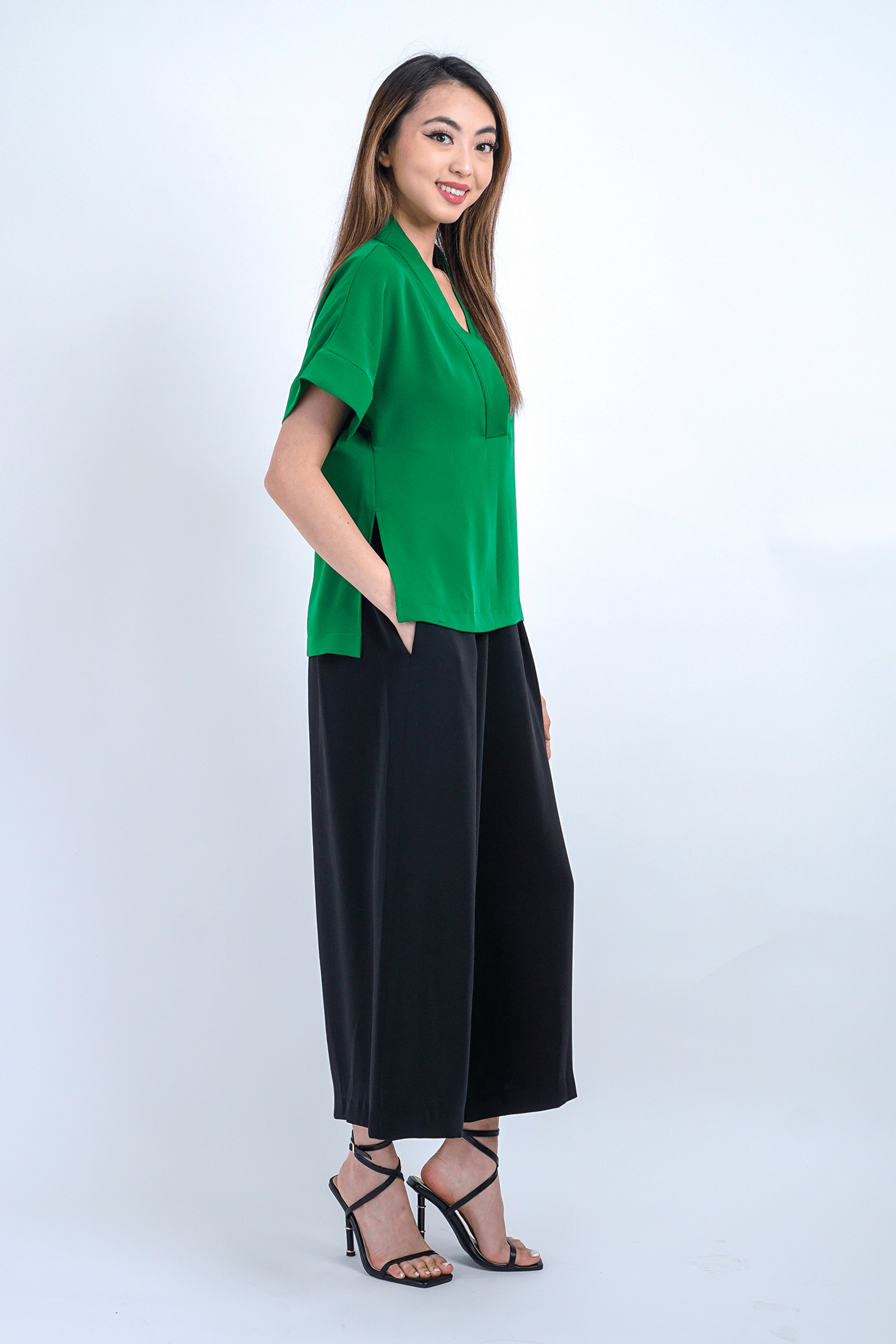 Chloe Dao TOPS Green Kimono Kiko Top