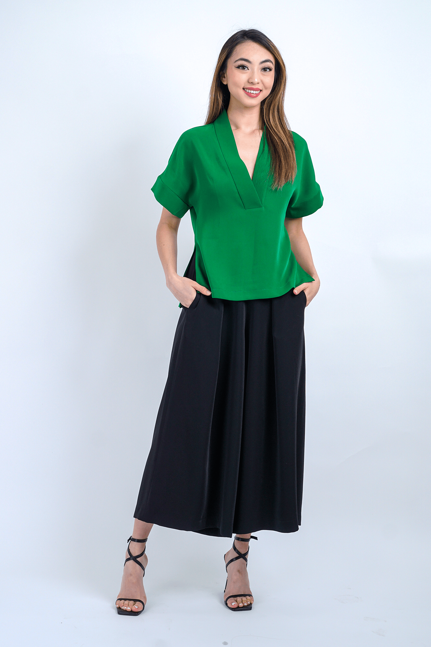 Chloe Dao TOPS Green Kimono Kiko Top