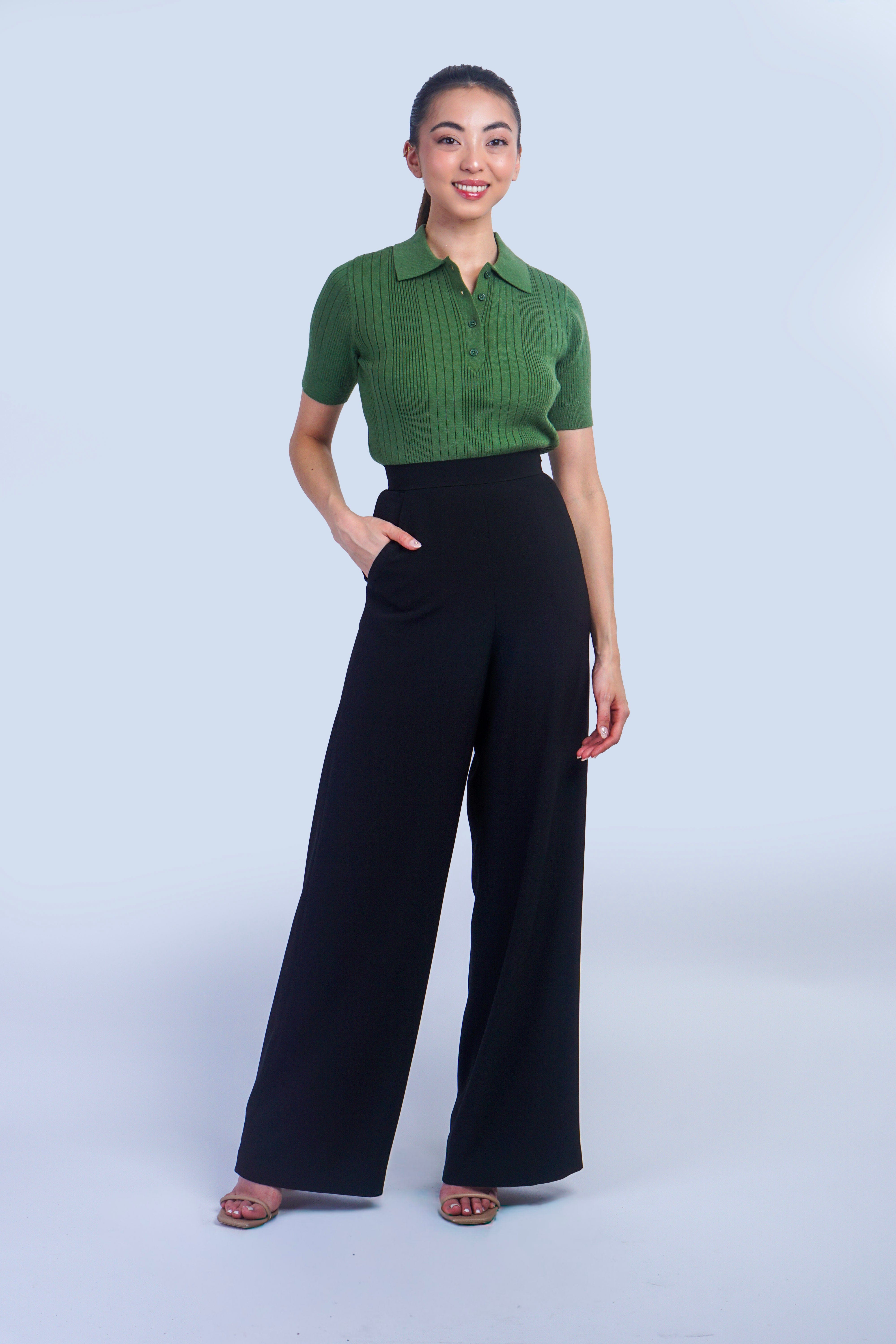 Private Label TOPS Olive Polo Sweater