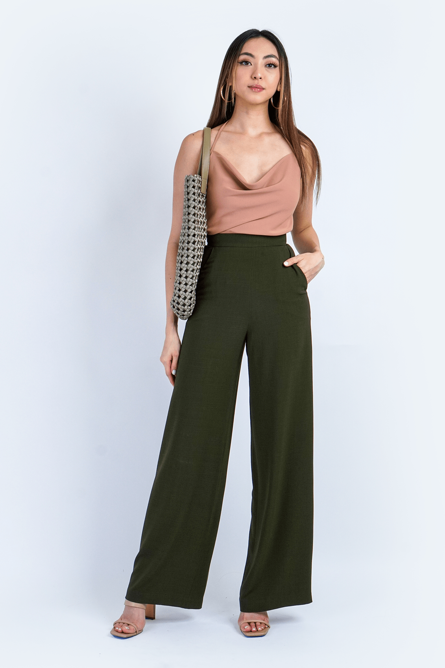 Chloe Dao TOPS Tan Colina Cowl Neck Top