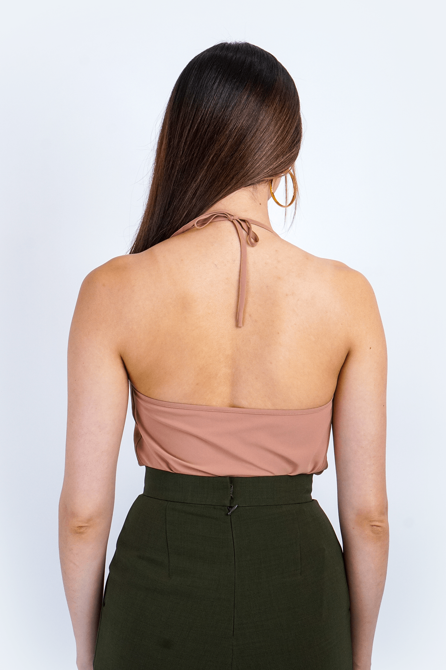 Chloe Dao TOPS Tan Colina Cowl Neck Top