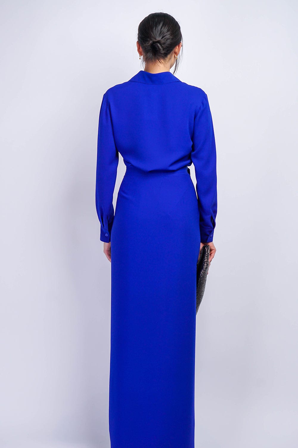BOTTOMS Cobalt Trixie Wrapped Long Skirt - Chloe Dao