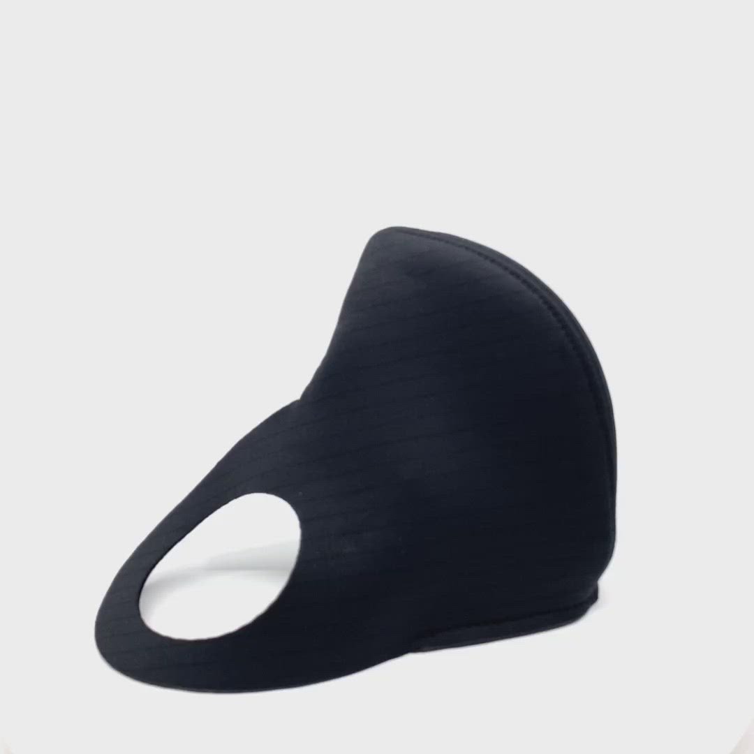 Black Stripes Antibacterial Quick Absorption, Quick Drying, ATB-UV+, UV Protection, Breathing, Waterproof, Workout Mask for training and sports.