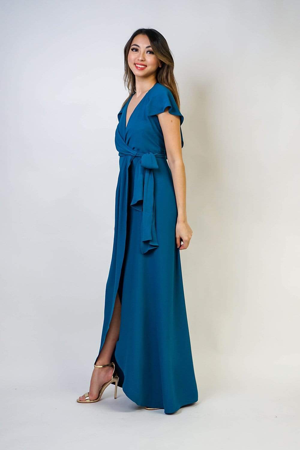 Chloe Dao GOWN Sameerah Gown in Teal