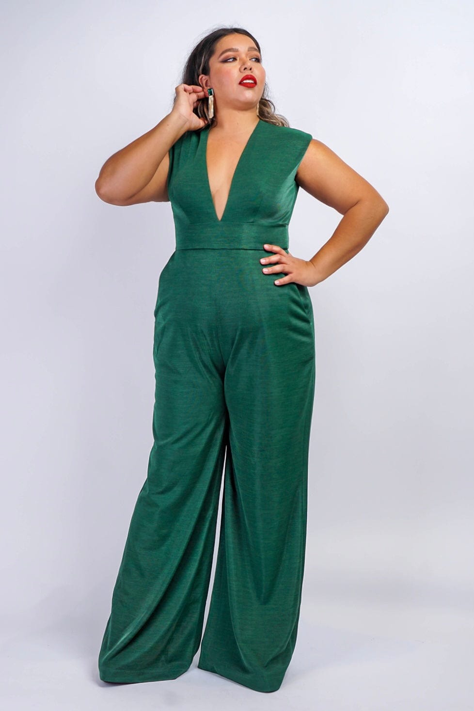 Green Luxe Jumpsuit | Women's Clothing and Accessories