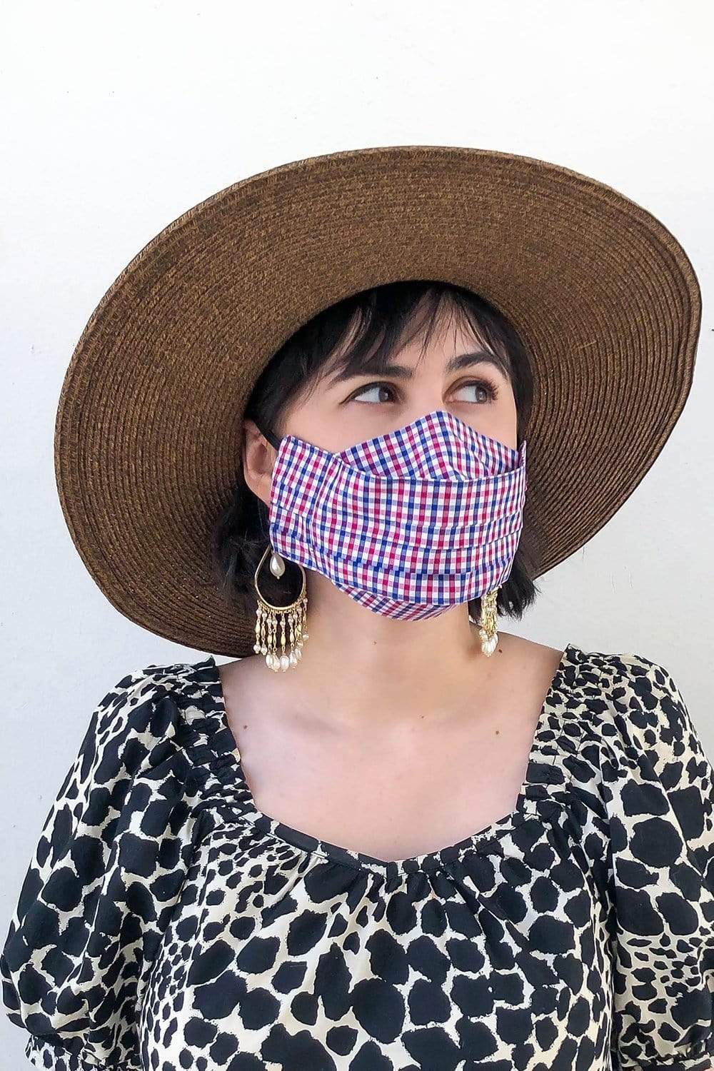 Safely Sip Face Masks Safely Sip Mask in White Christmas Print LIMITED EDITION - Chloe Dao