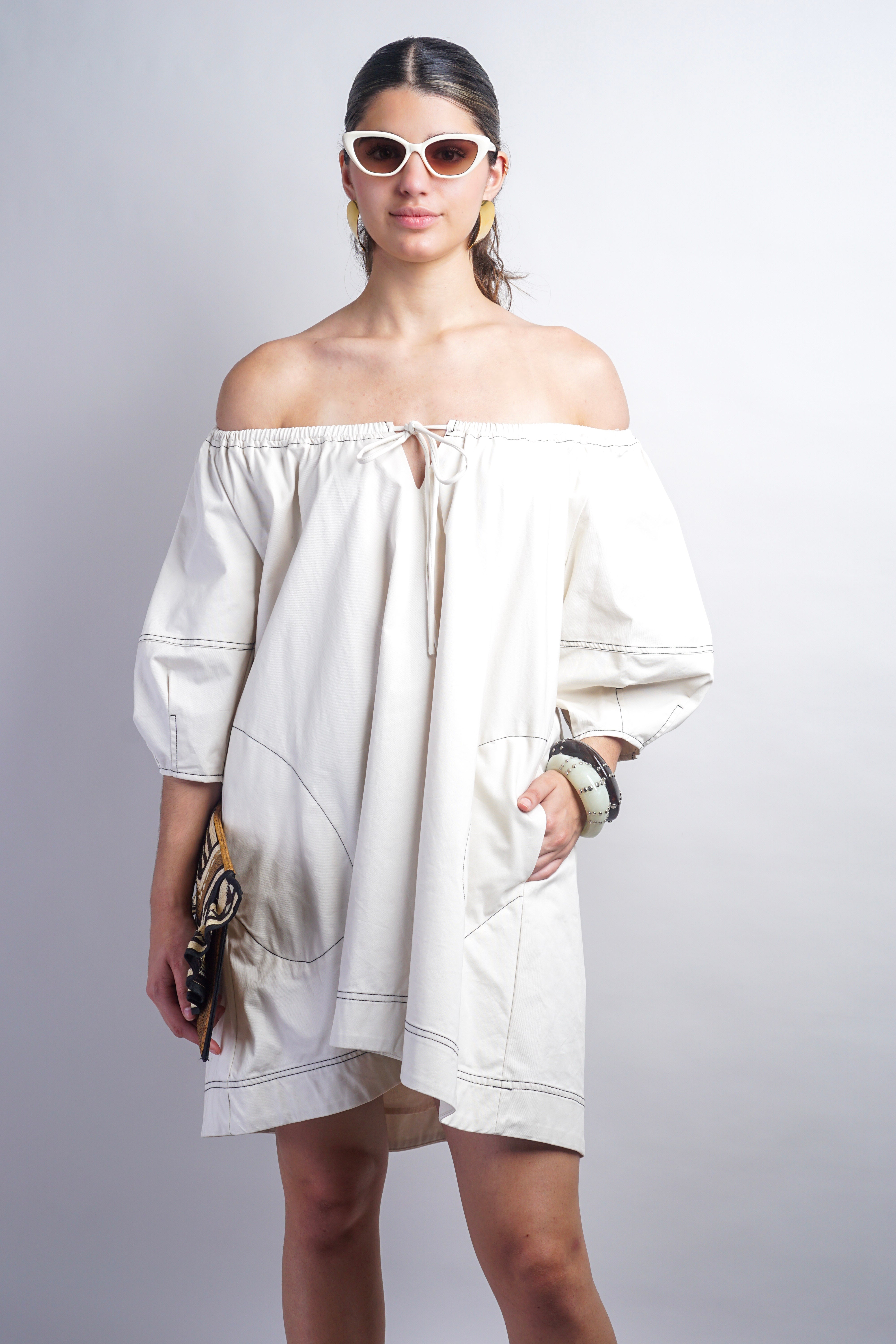 Beige Baby Doll Shift Dress