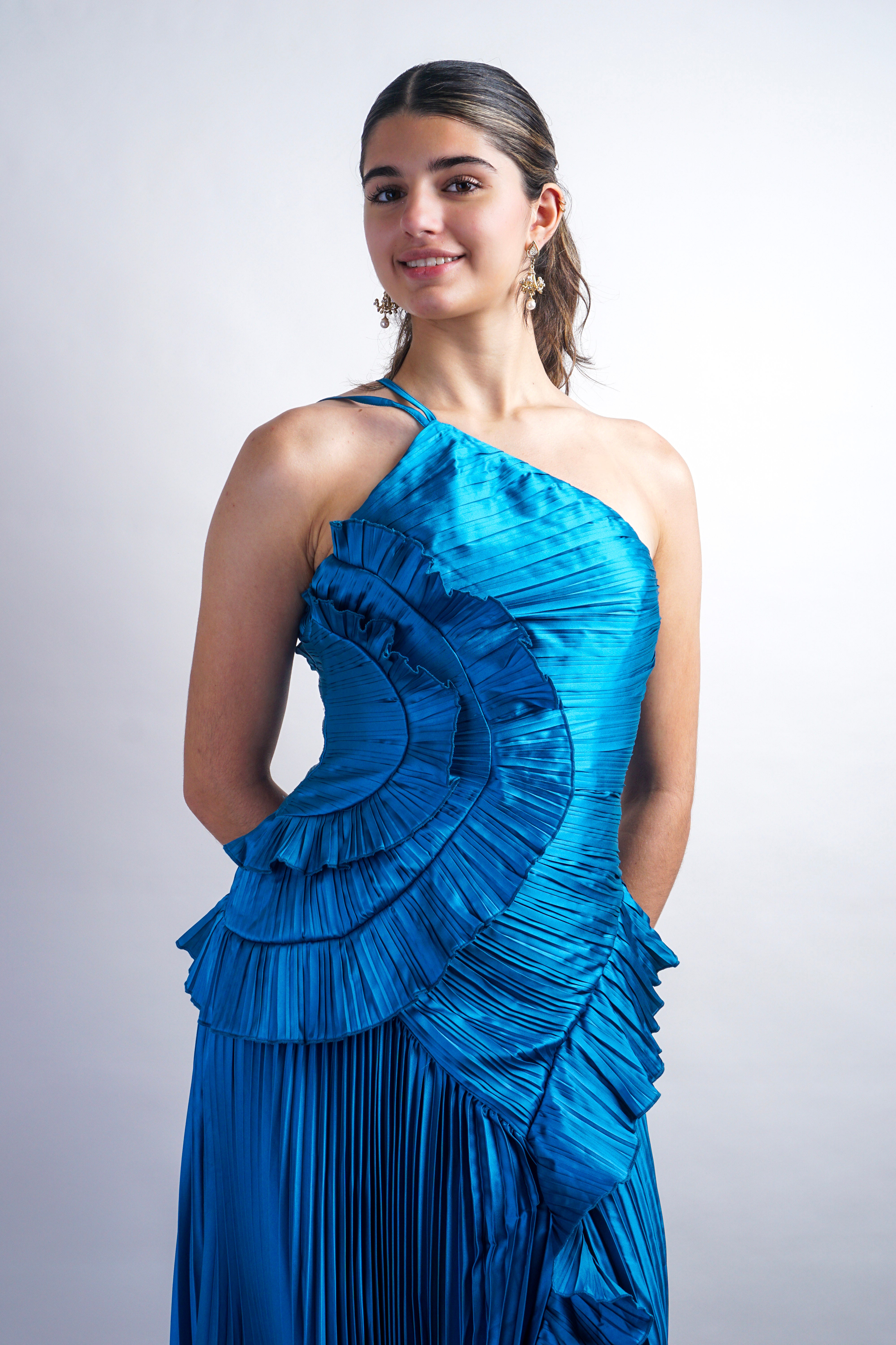 Blue Knit Dress