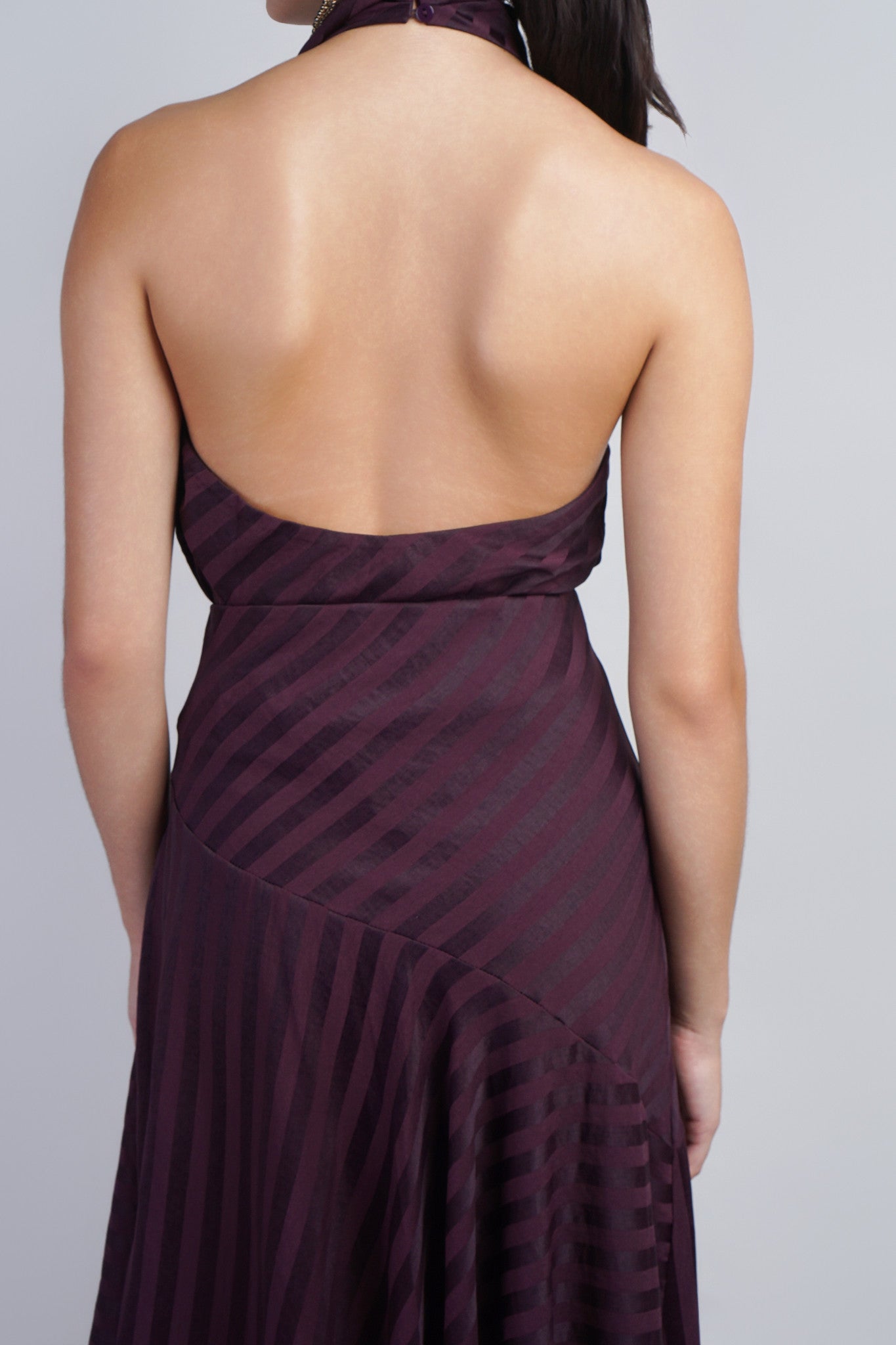 Plum Striped Halter Top