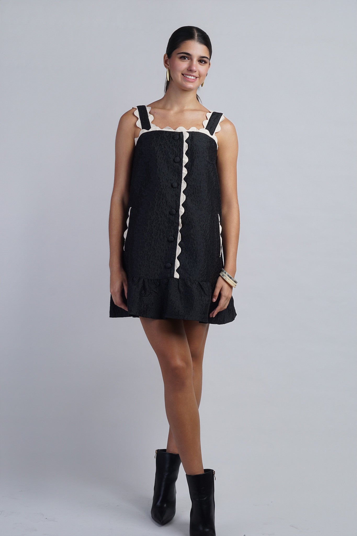 Ivory Ric Rac Trim Shift Dress