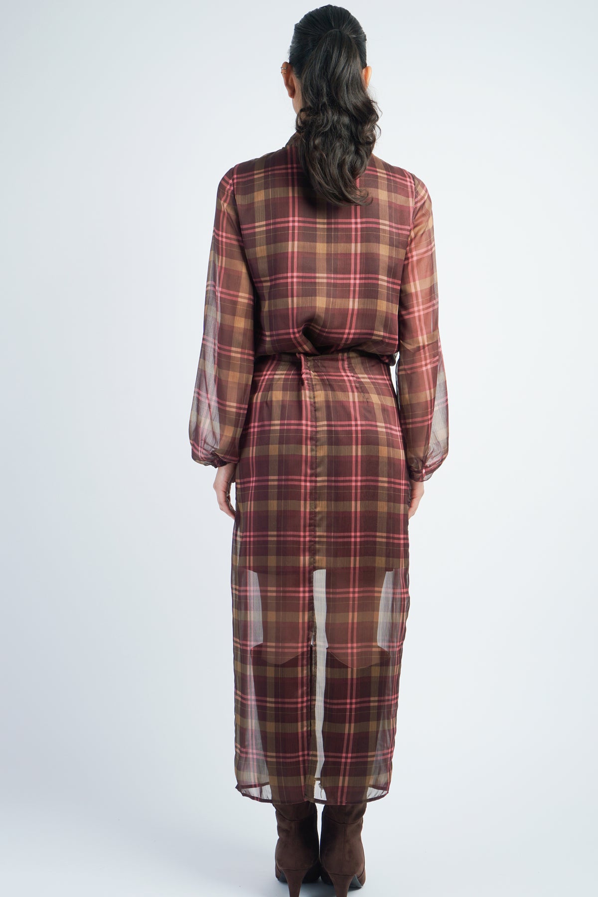 Fall Plaid Pencil Skirt