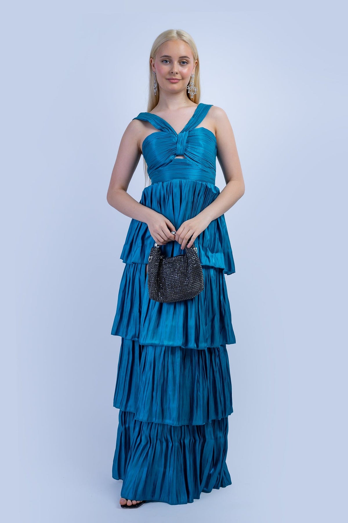 Blue Slate Woven Gown