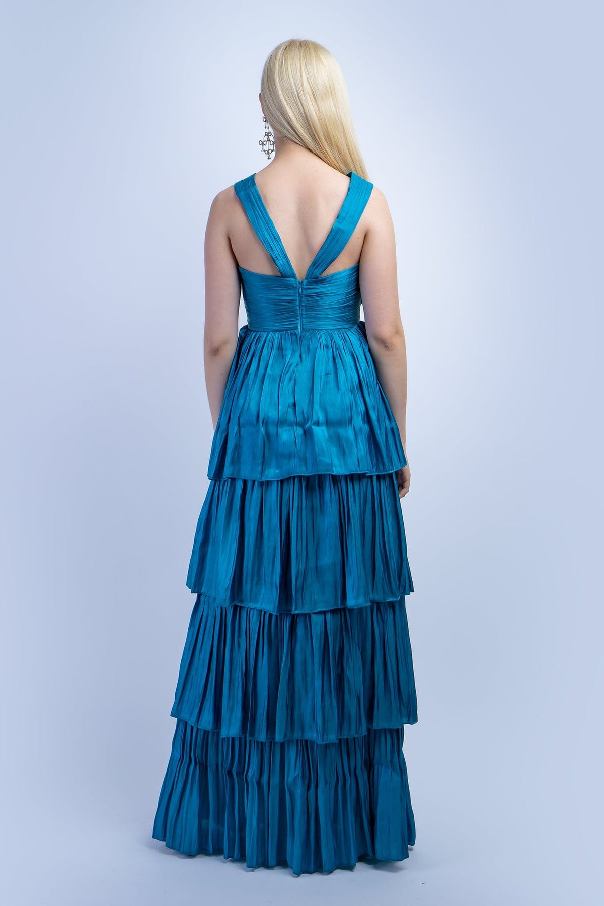 Blue Slate Woven Gown