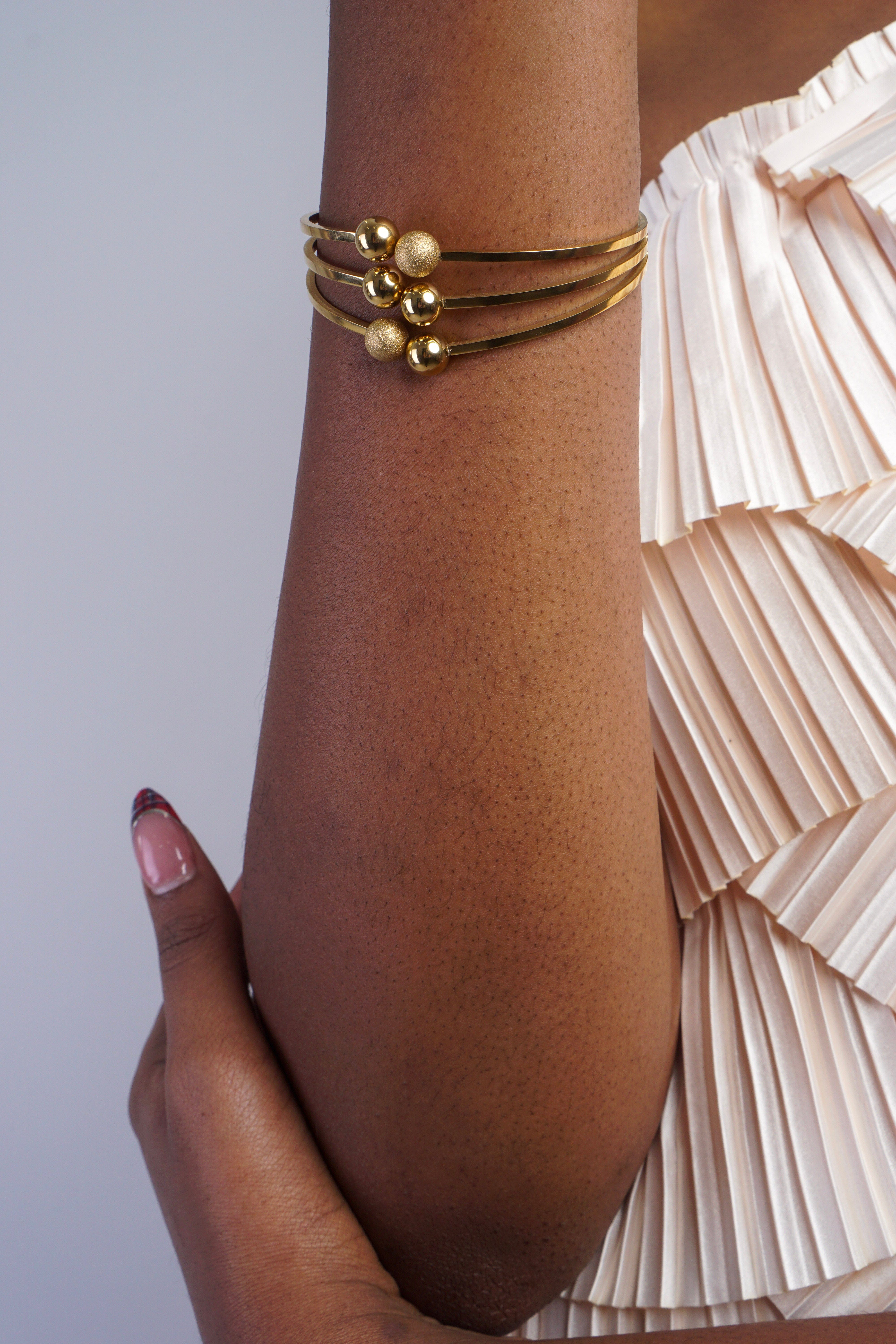 Private Label BRACELETS Gold Ball Spiral Bracelets