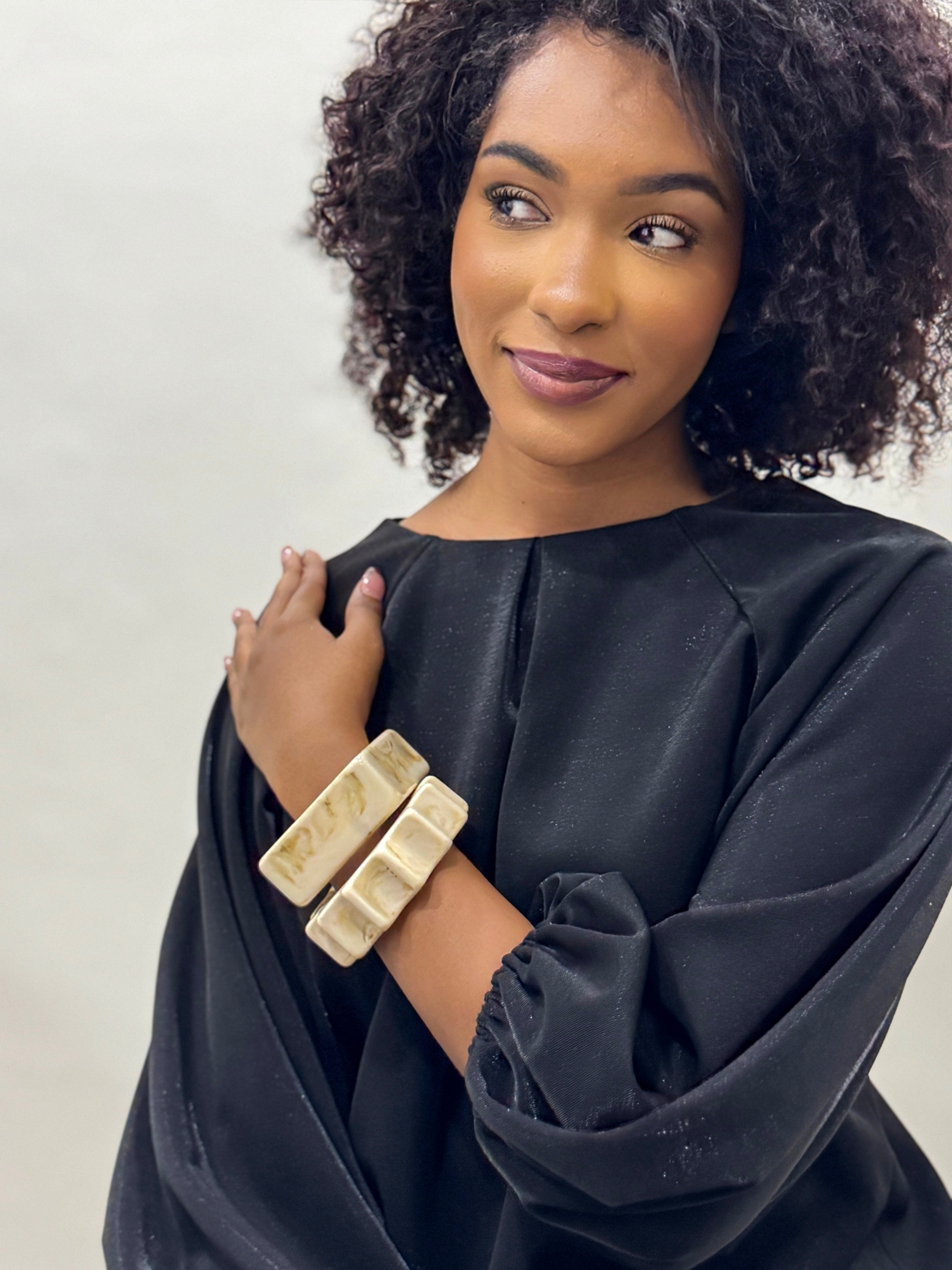 Private Label BRACELETS Square Acrylic Shell Bracelet