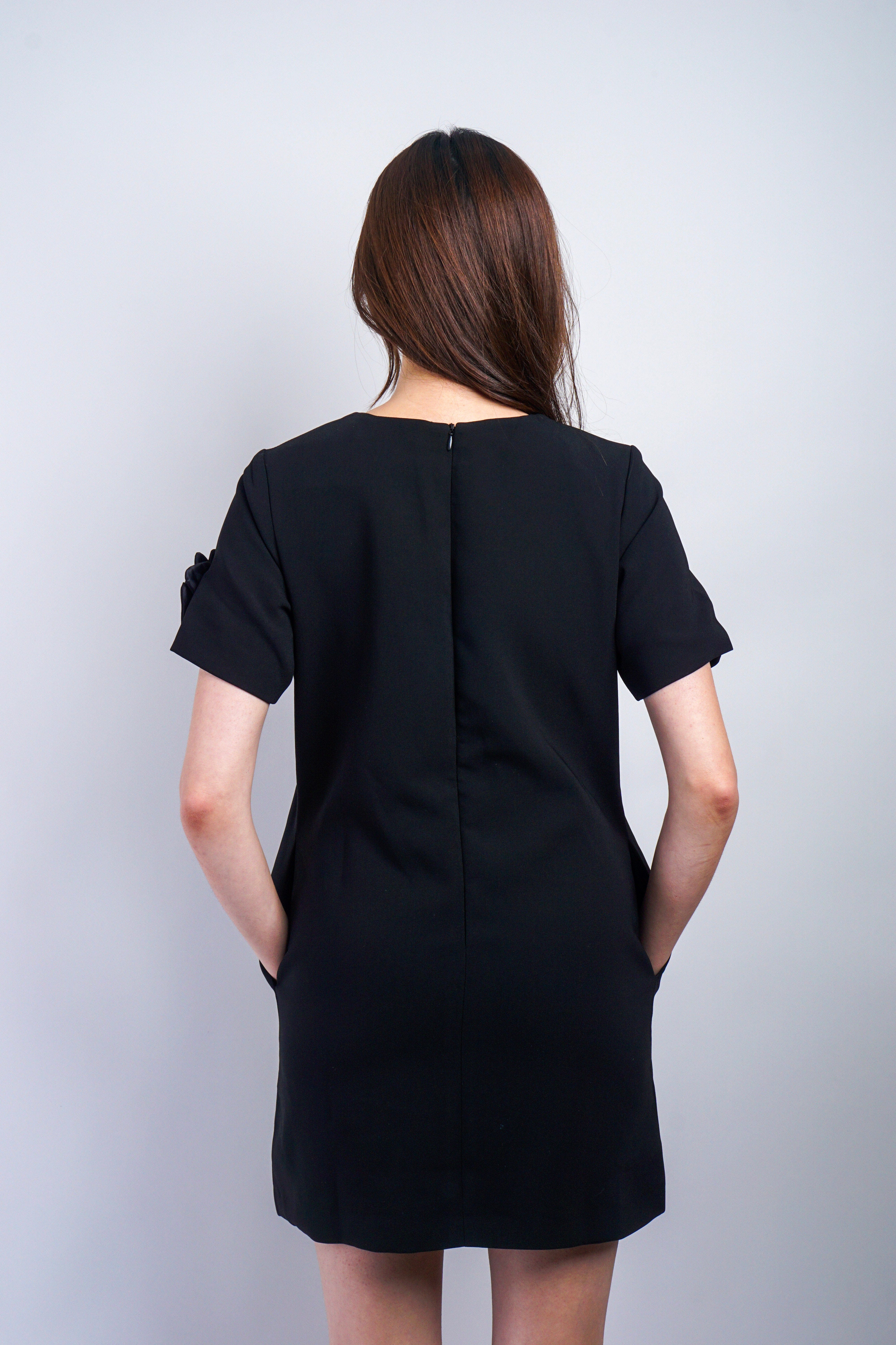 Private Label DRESSES Black Flower Shift  Dress