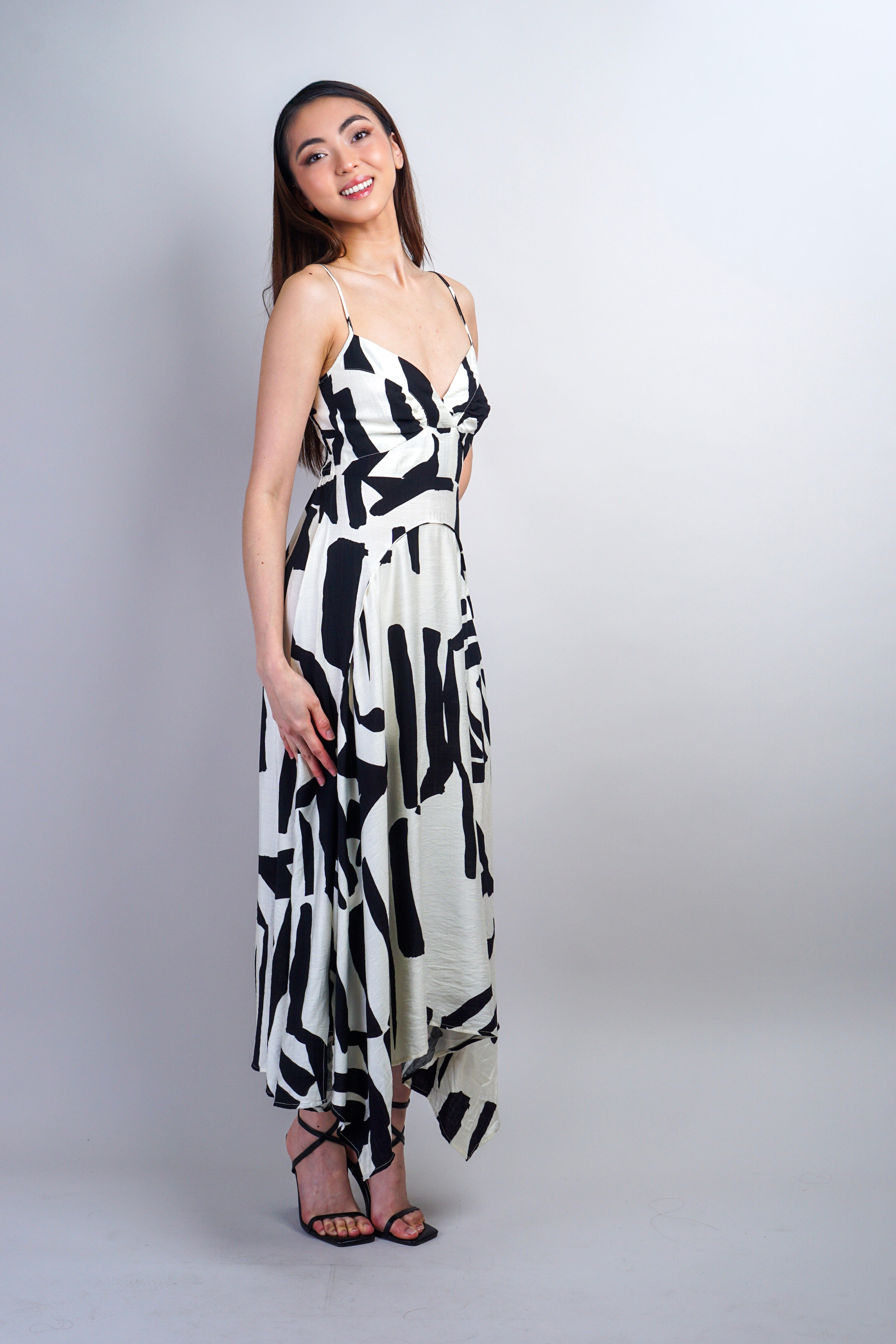 Private Label DRESSES Black & Ivory Abstract Maxi Dress