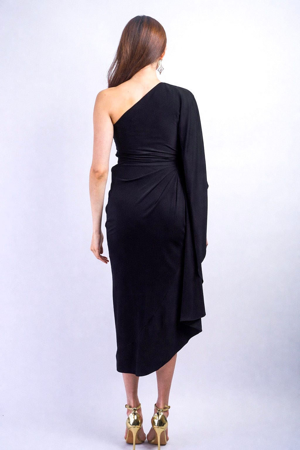 Chloe Dao DRESSES Black One Shoulder Carolina Dress