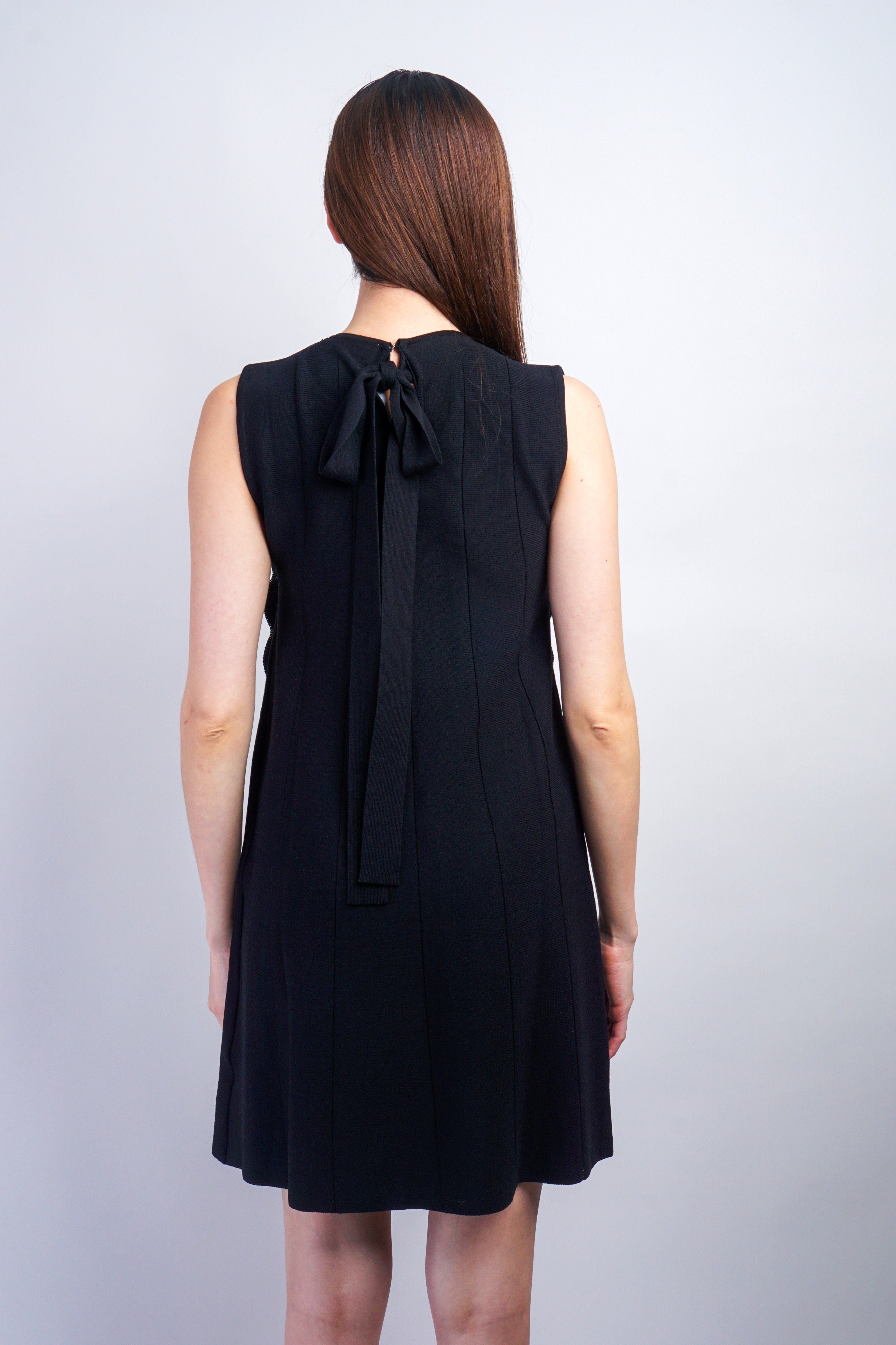 Private Label Dresses Black Scallop Shift Knit Dress