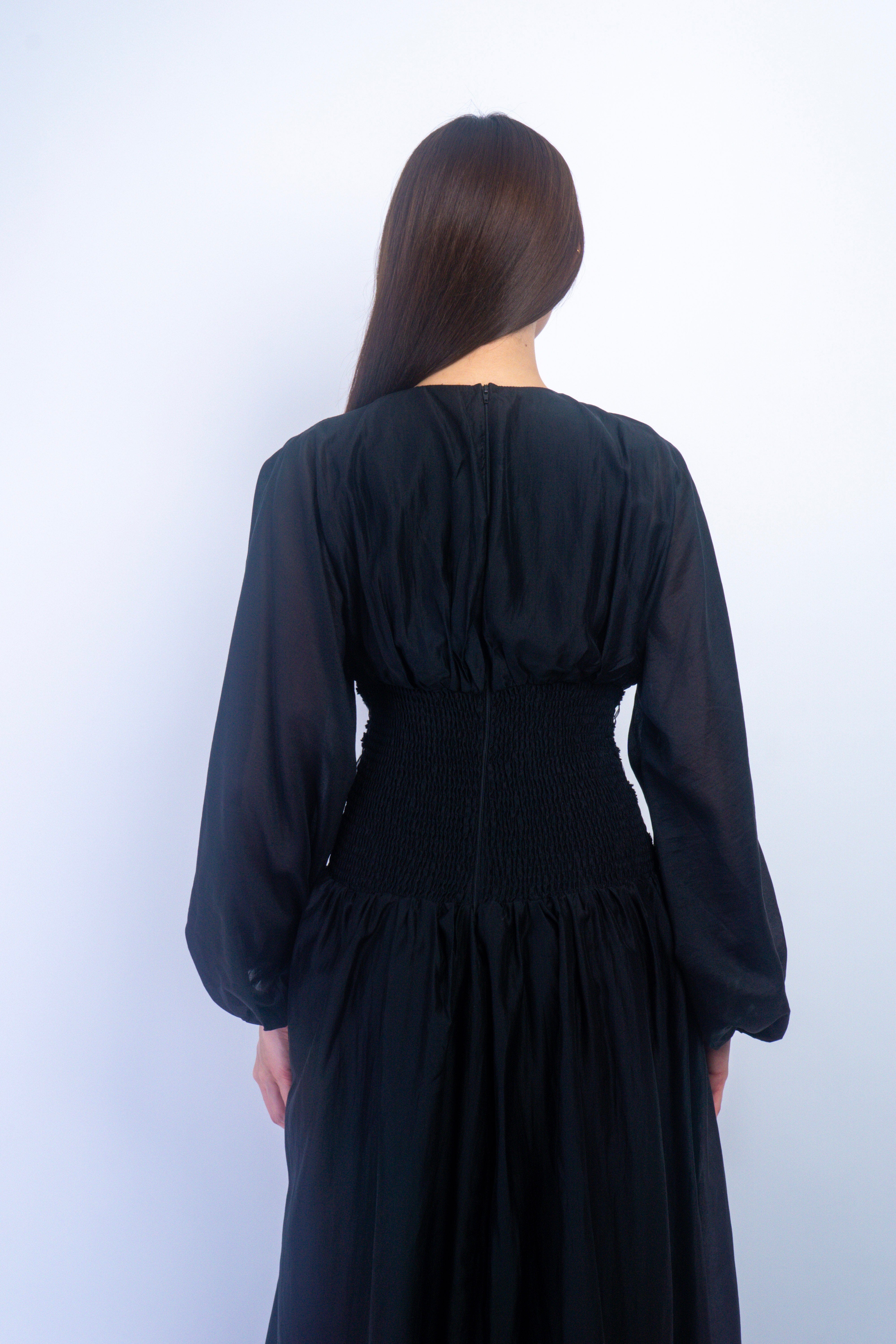 Private Label DRESSES Black Textures Waist Maxi Dress