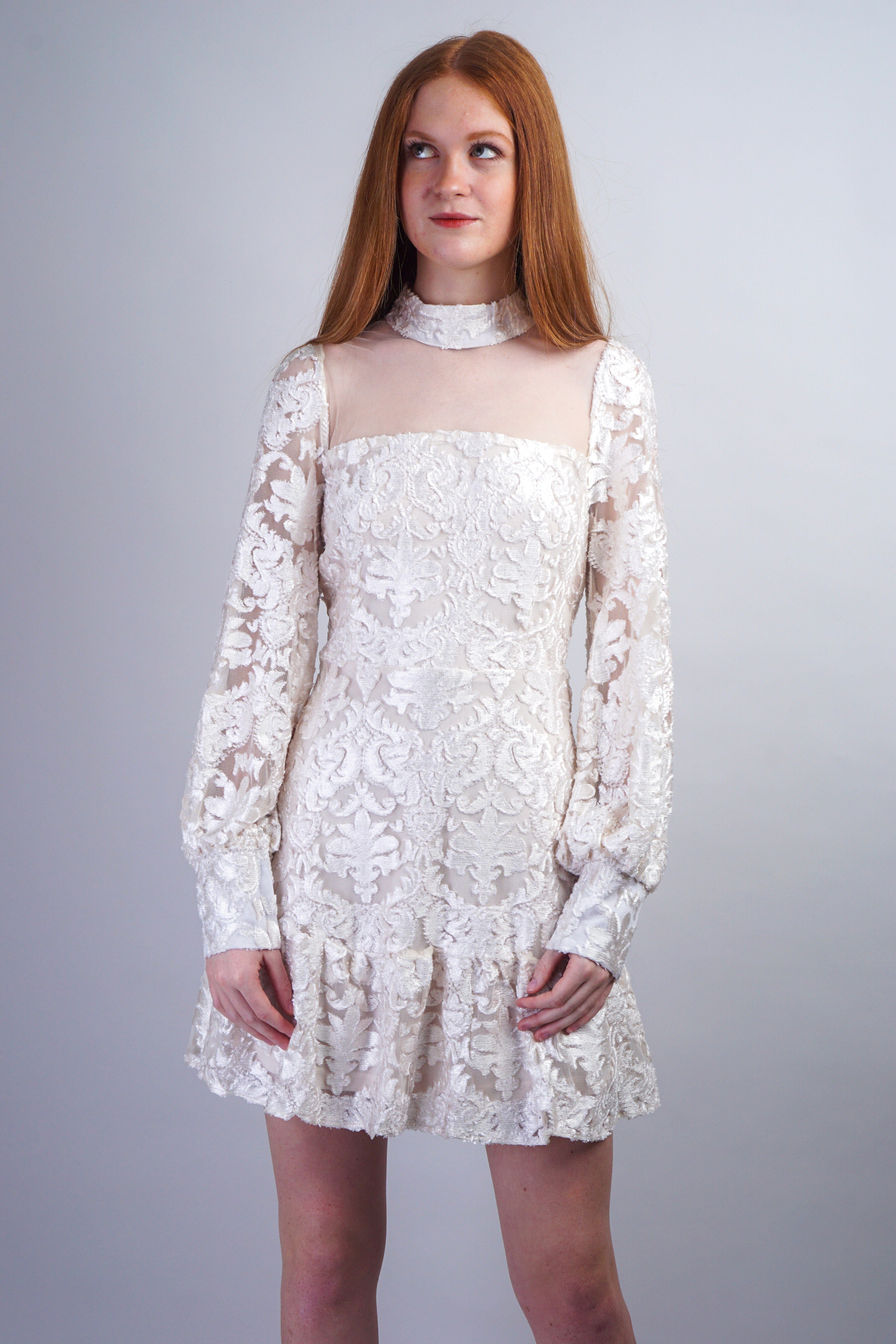 Private Label DRESSES Burnout Ivory Sheer Shift Dress