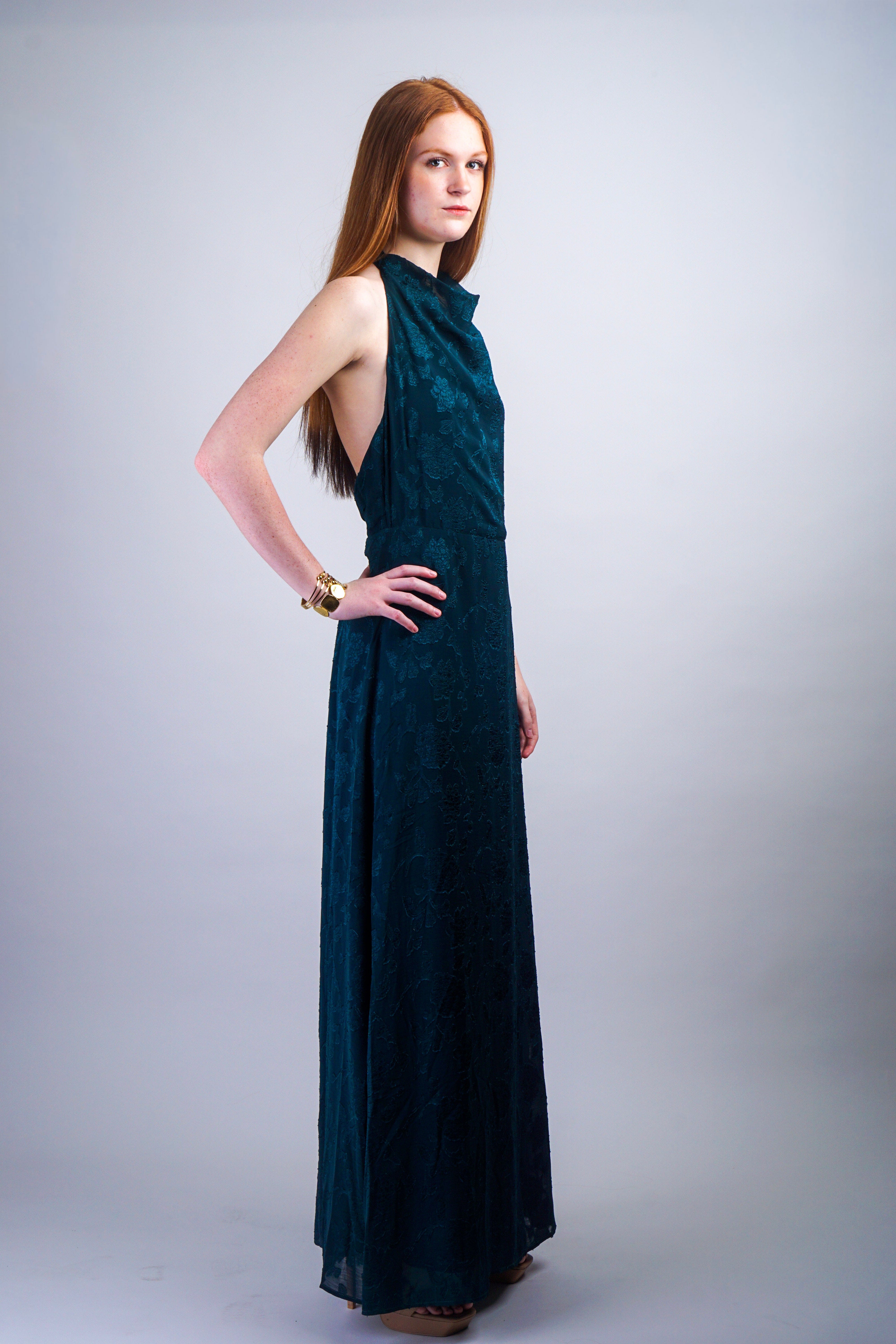 Private Label DRESSES Hunter Halter Neck Floral Print Maxi Dress