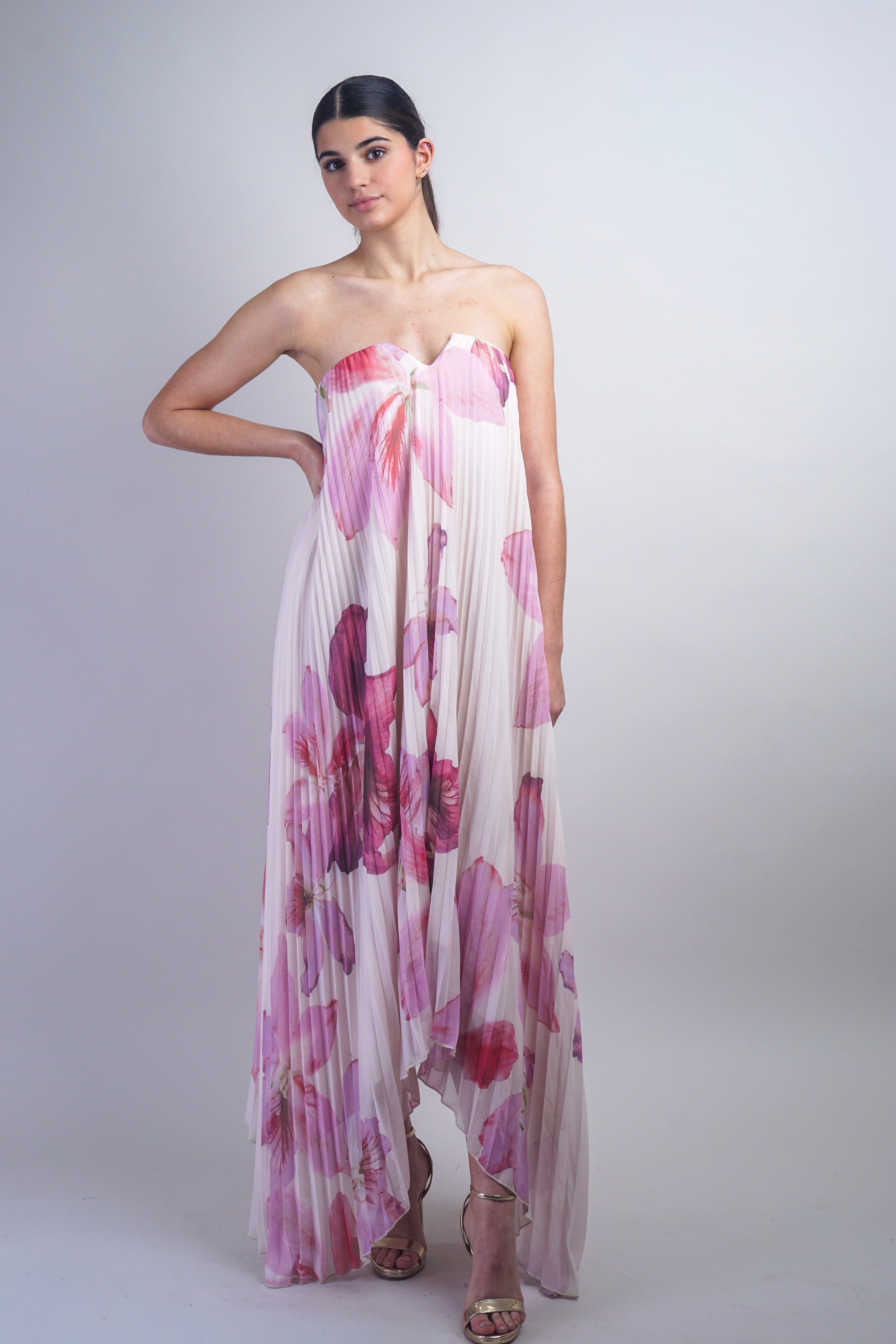orchid maxi dress Ivory & Pink Strapless Maxi Dress | Women's Clothing and Accessories