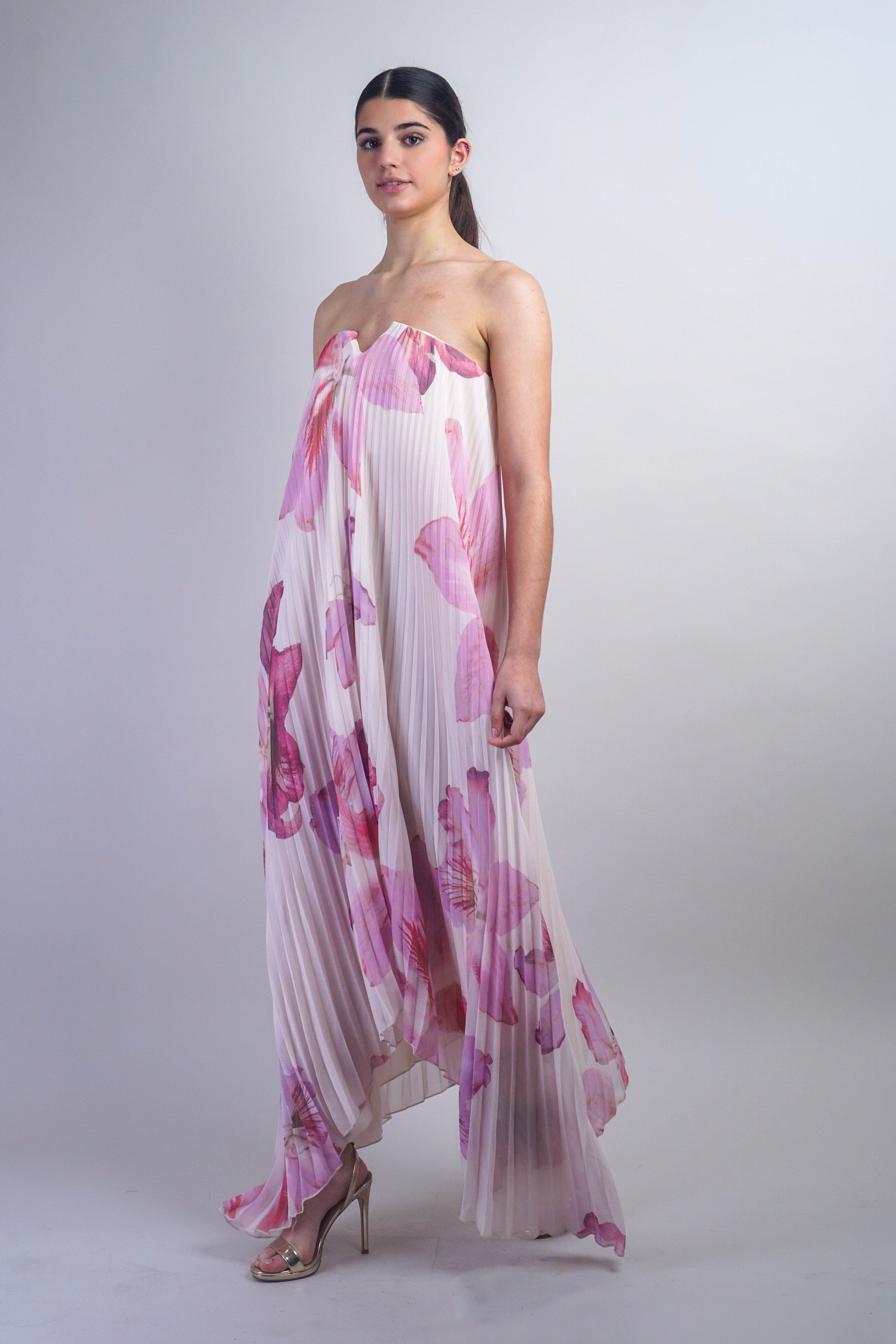 Ivory & Pink Strapless Maxi Dress | Women's Clothing and Accessories | Houston, TX Ivory & Pink Strapless Maxi Dress | Women's Clothing and Accessories | Houston, TX