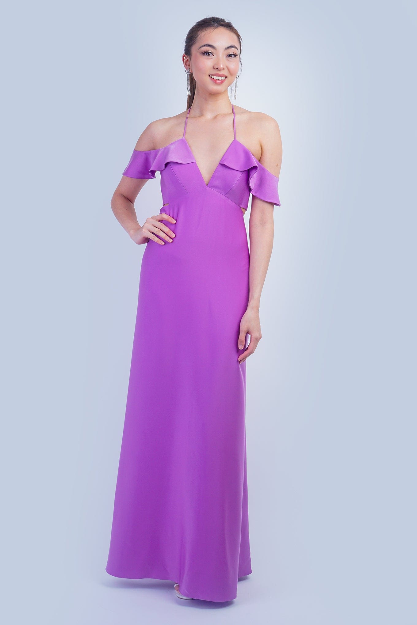 Chloe Dao DRESSES Light Purple Off Shoulder Ruffle Kai Gown