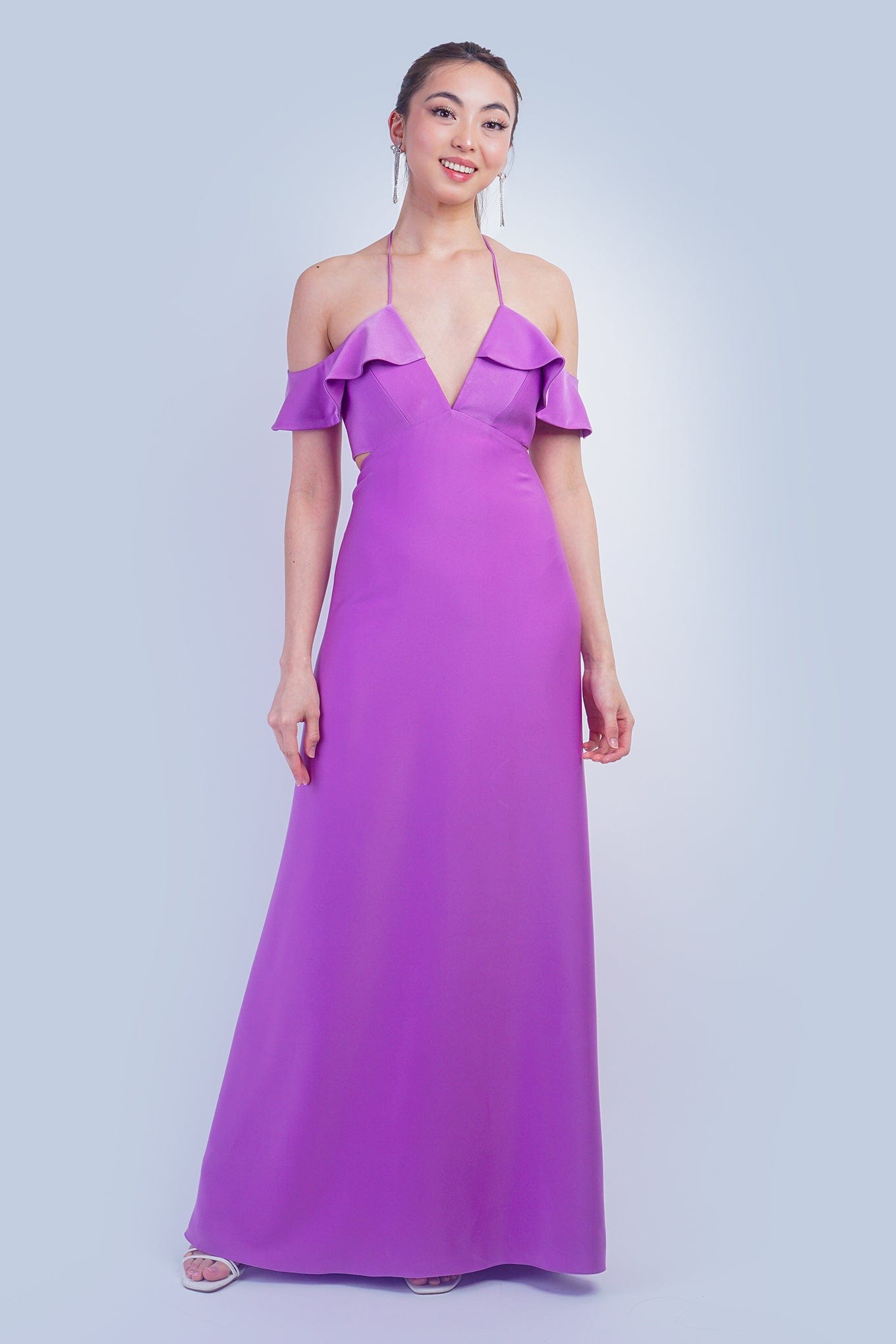 Chloe Dao DRESSES Light Purple Off Shoulder Ruffle Kai Gown