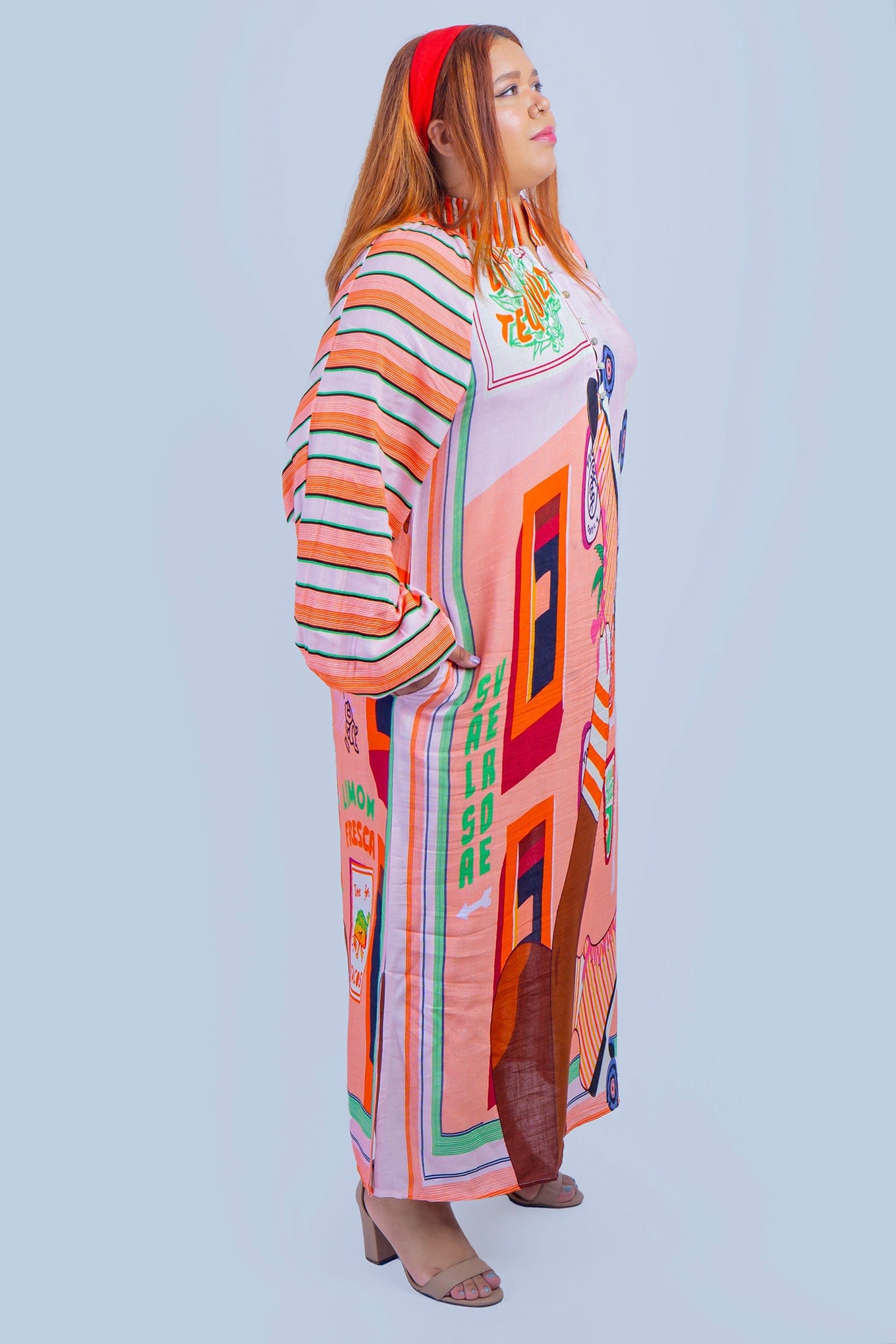 DCD DRESSES ONE SIZE Fun Time Vacation Cotton Caftan