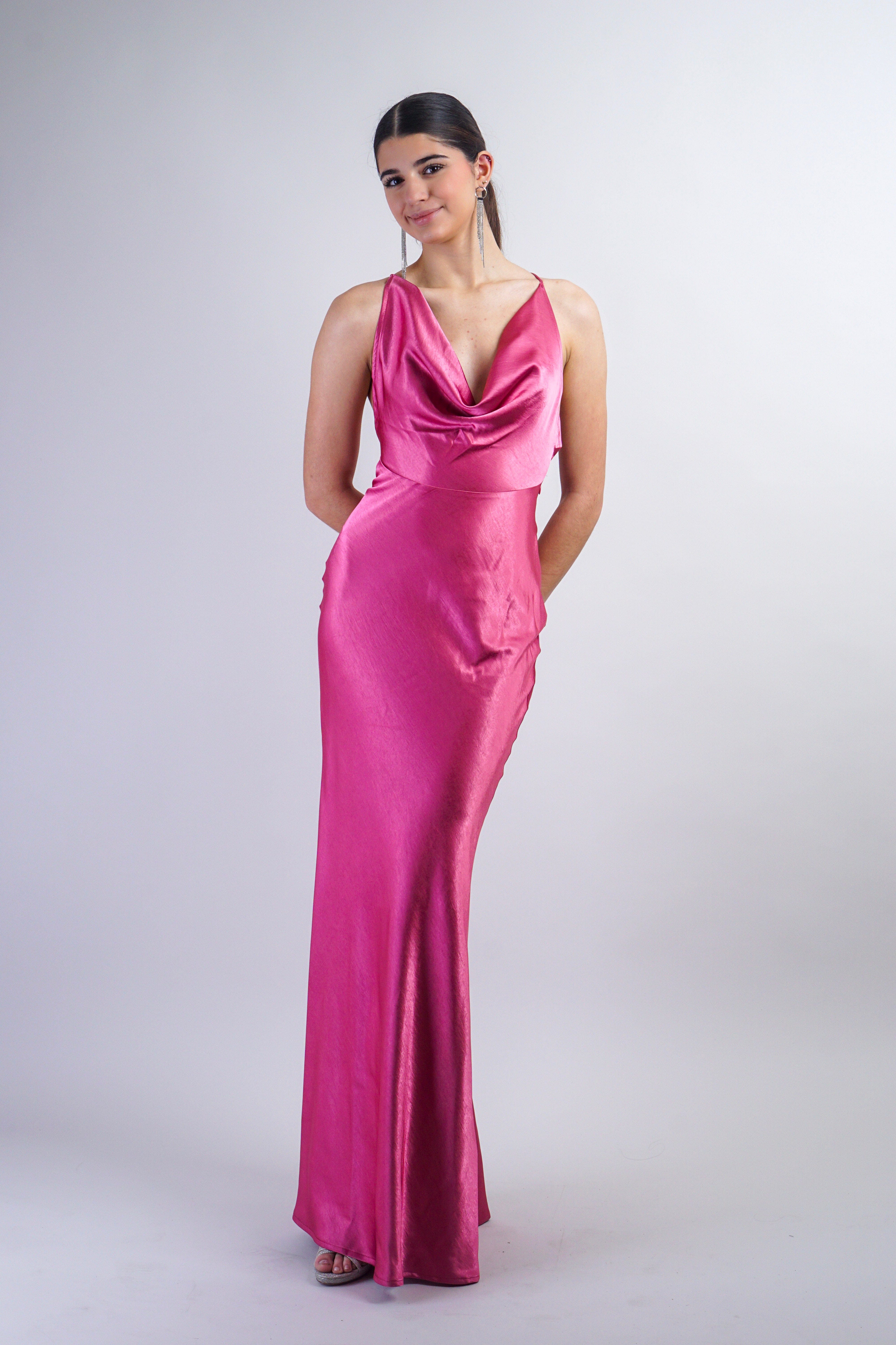 Private Label DRESSES Orchid Cowl Neck & Back Gown