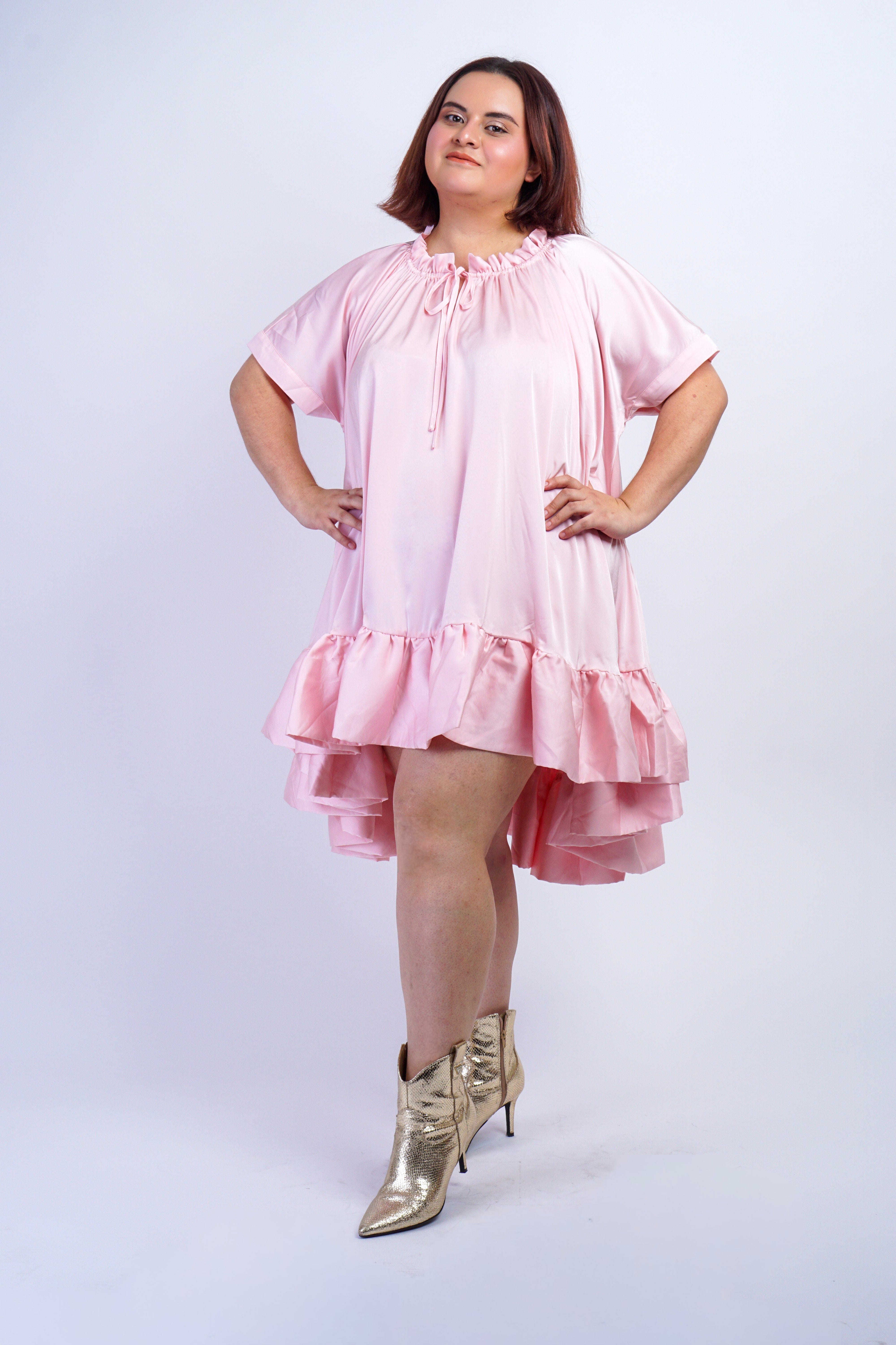 Private Label DRESSES Pink Houndstooth Shift Dress