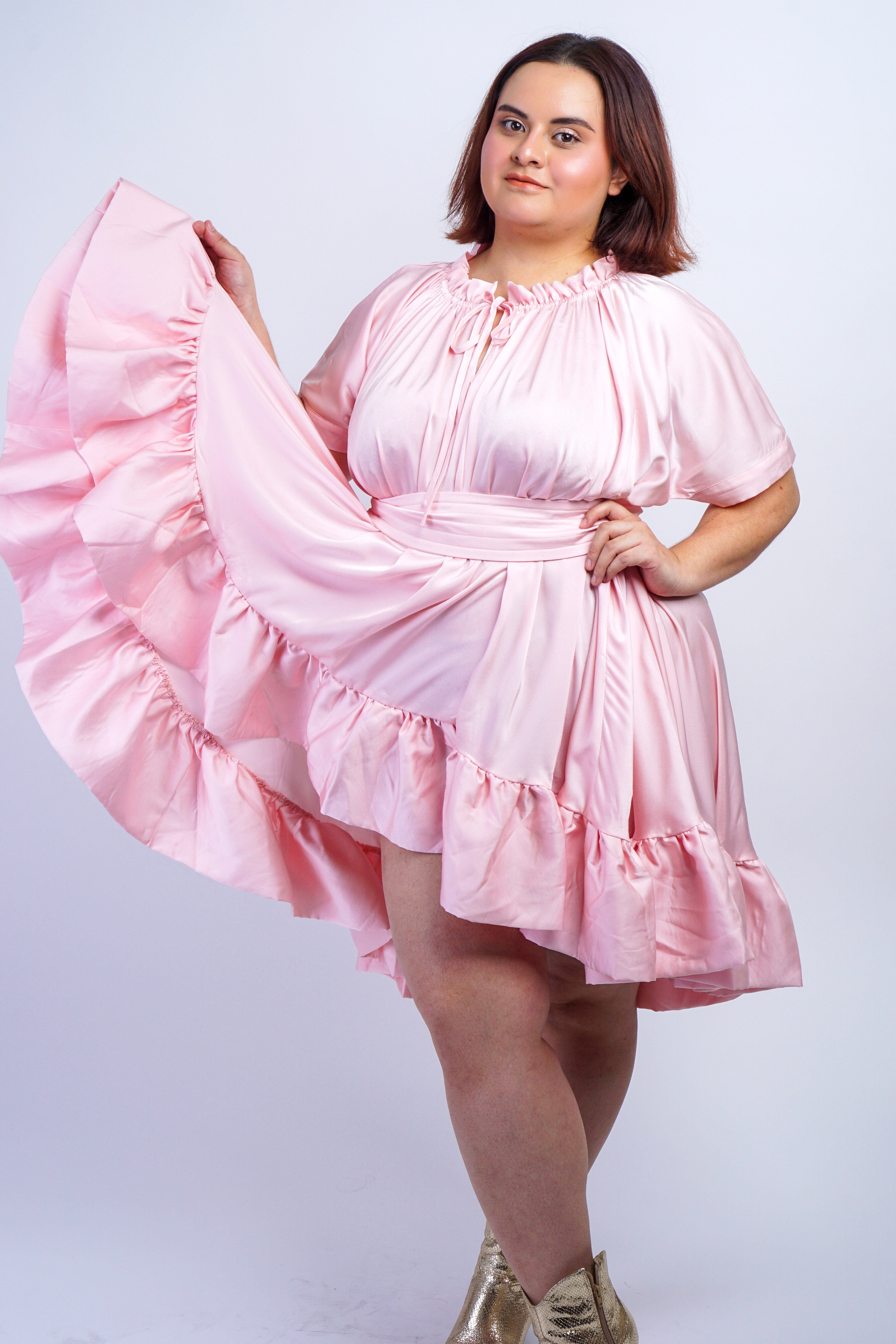 Private Label DRESSES Pink Houndstooth Shift Dress